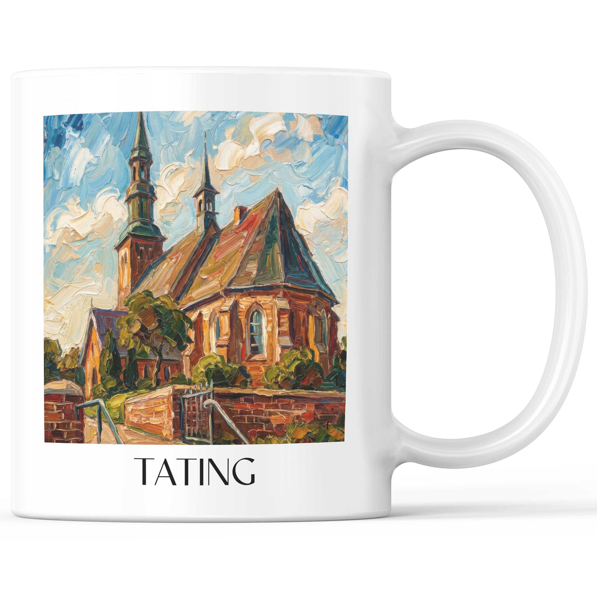 Tating Kaffeebecher - Schleswig-Holstein - Deutschland Becher - Kaffeetasse im Ölgemälde Stil - favplace