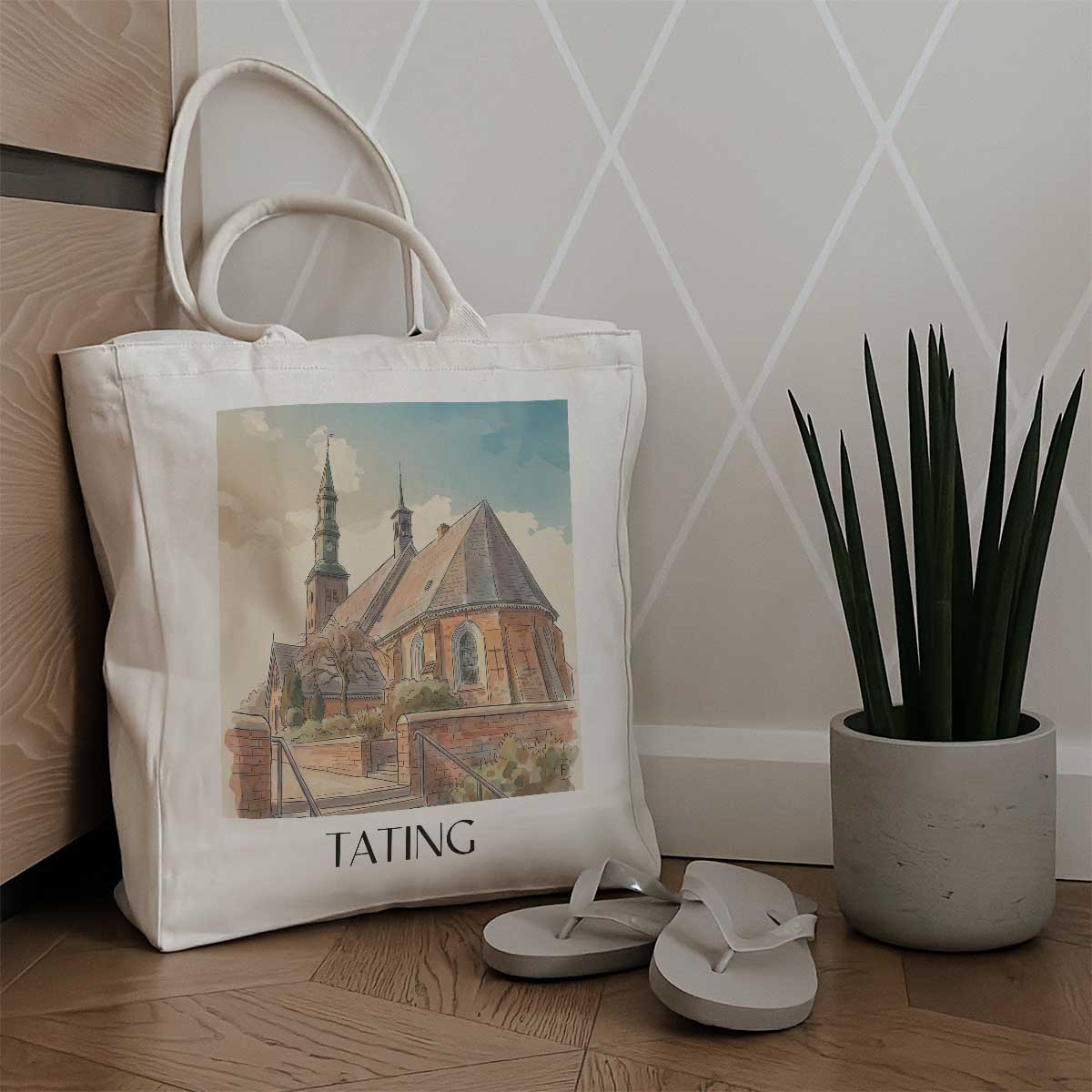 tating-schleswig-holstein-deutschland-einkaufstasche-aquarell