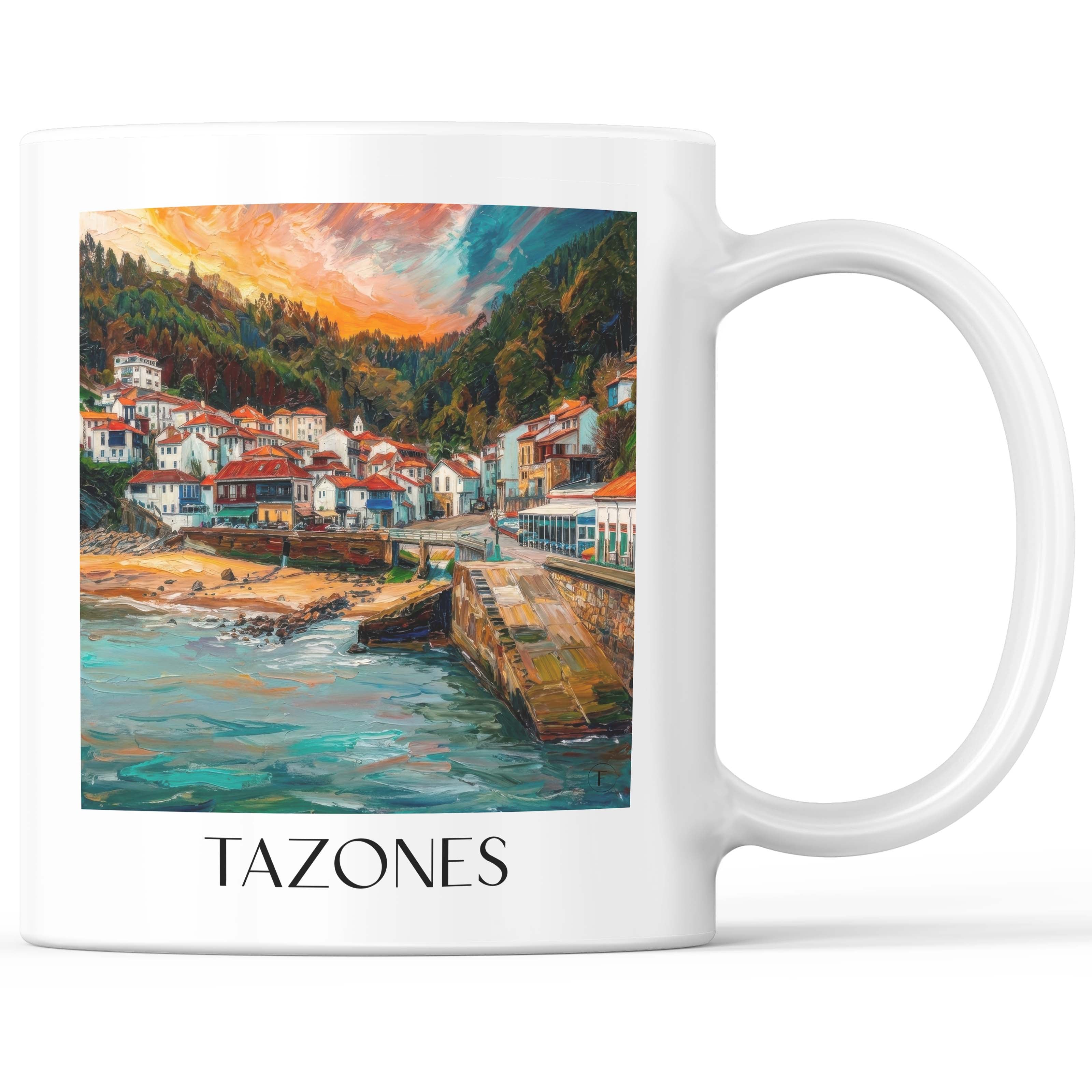 Tazones Kaffeebecher - Spanien - Spanien Becher - Kaffeetasse im Ölgemälde Stil - favplace