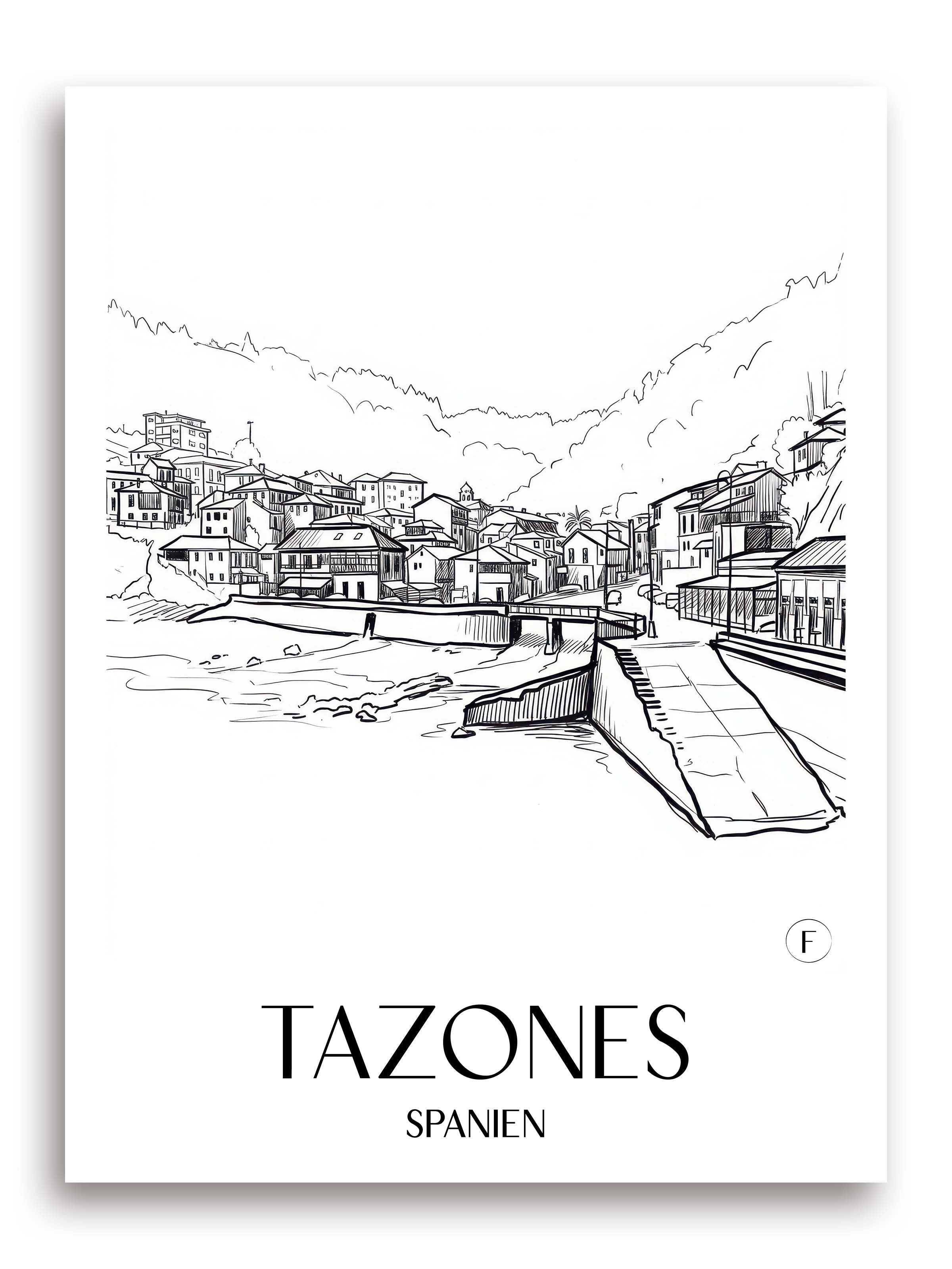tazones-spanien-spanien-poster-skizze