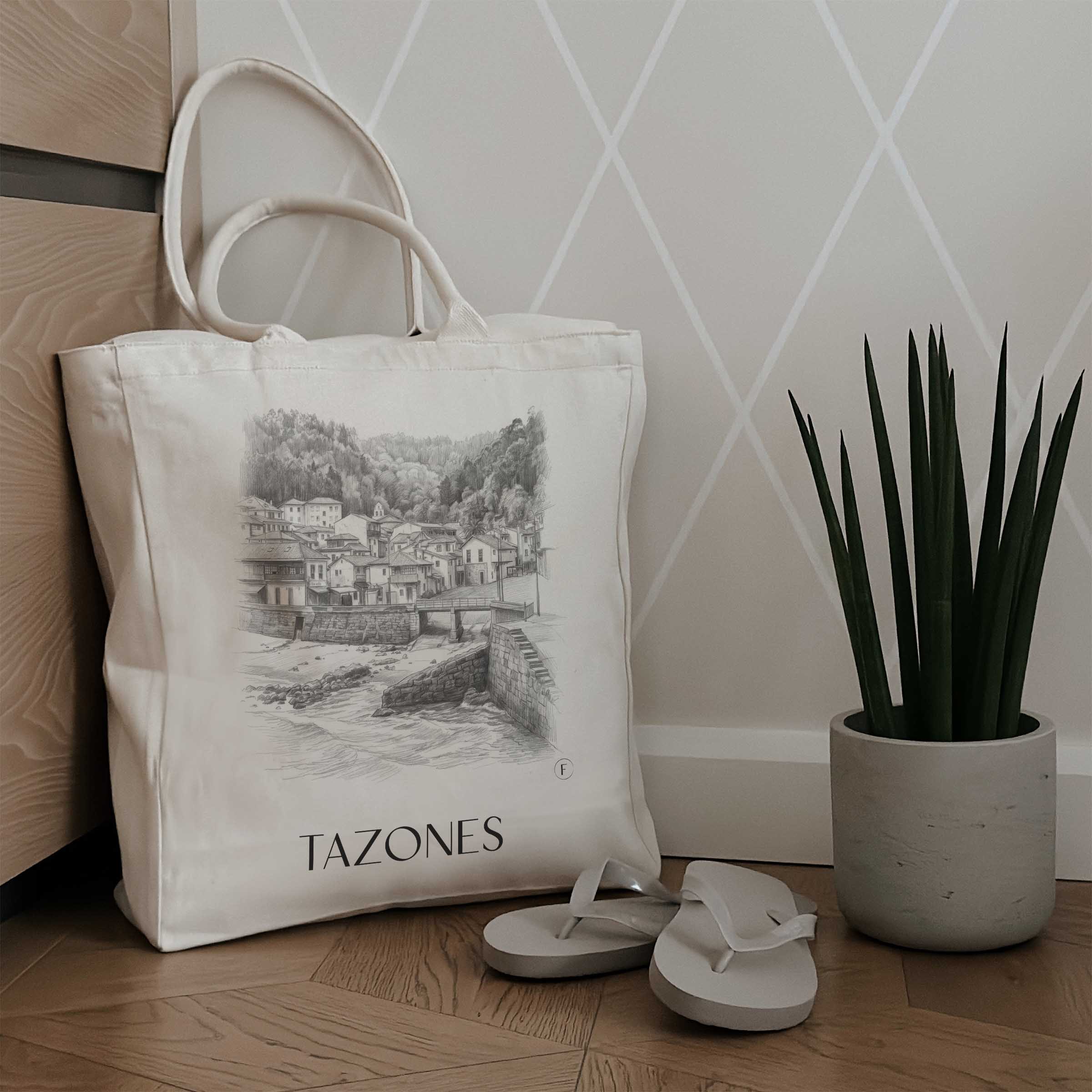 tazones-spanien-spanien-einkaufstasche-bleistift-zeichnung-drawing
