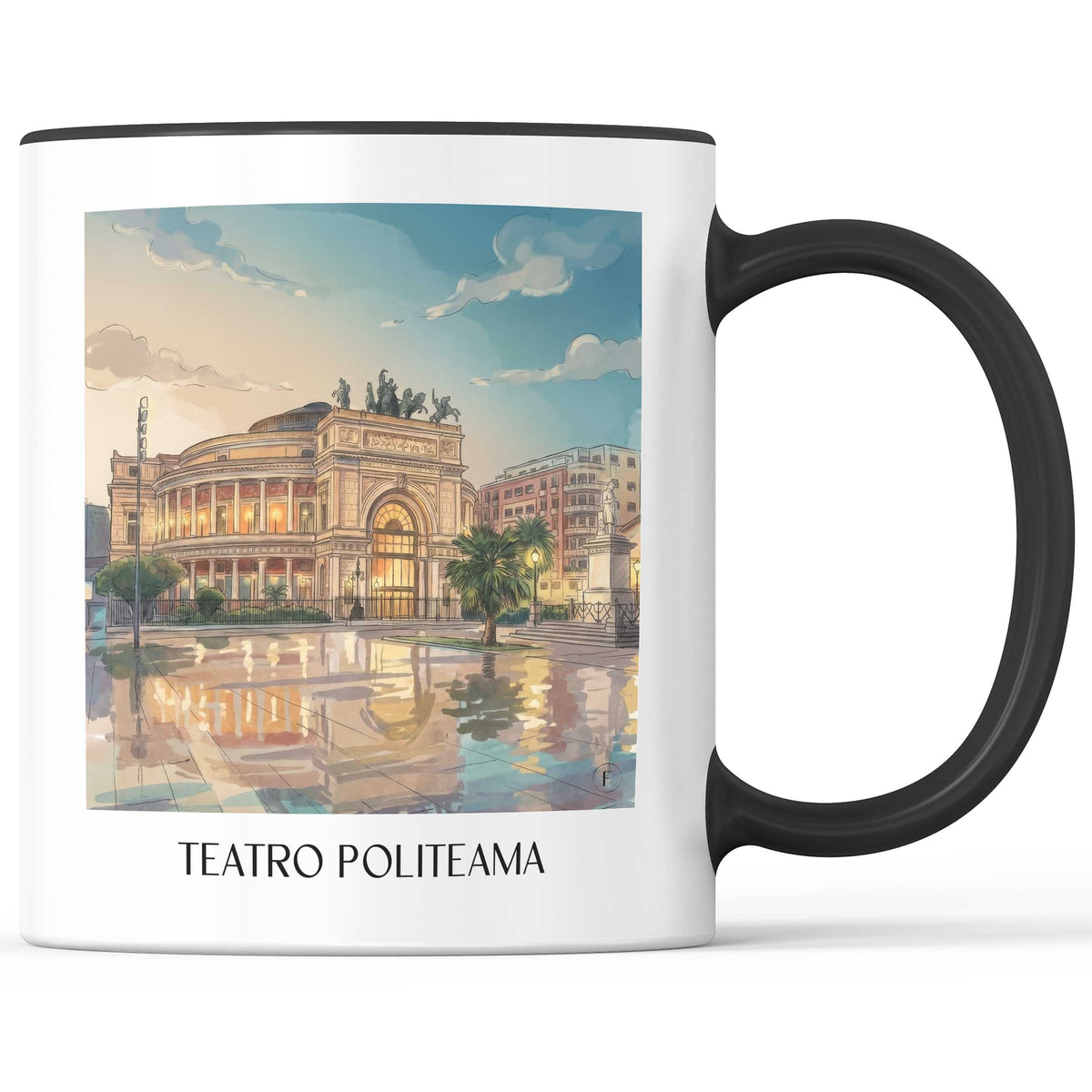teatro-politeama-palermo-italien-kaffeebecher-aquarell