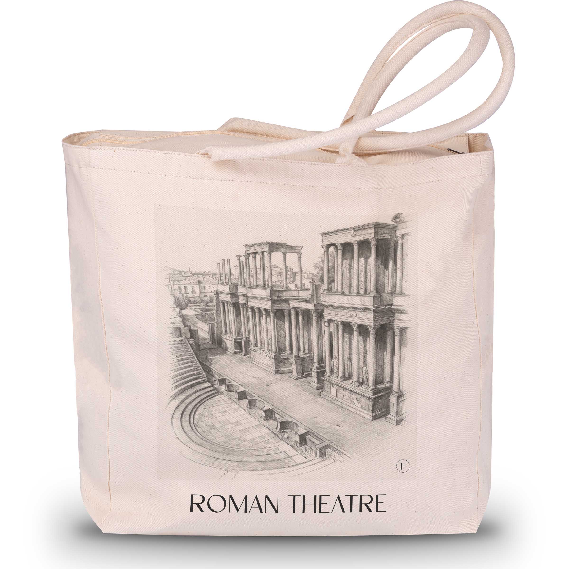 Teatro Romano Shopping Tasche - Mérída - Spanien Tote Bag - Einkaufstasche im Zeichnung Stil