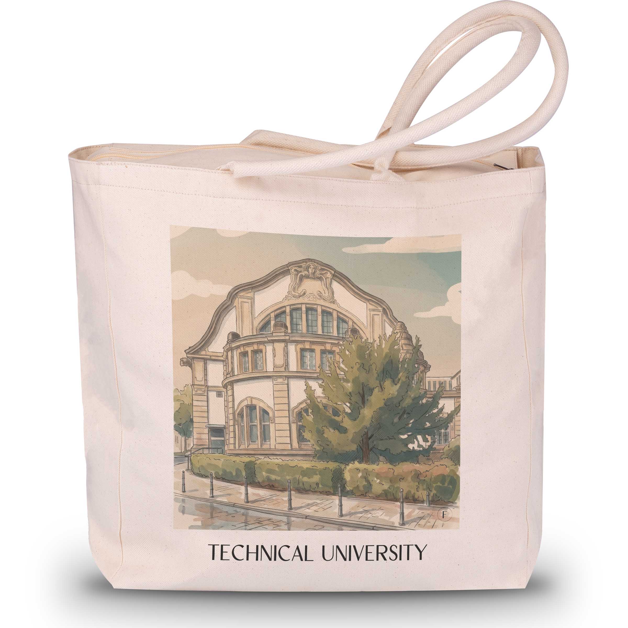 Technische Universität Shopping Tasche - Darmstadt - Deutschland Tote Bag - Einkaufstasche im Aquarell Stil - favplace