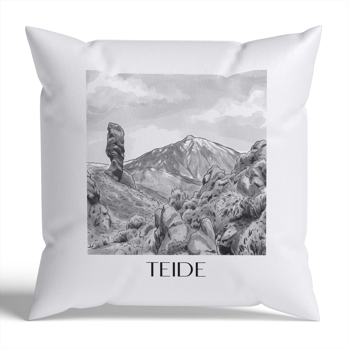 teide-teneriffa-spanien-kissenbezug-aquarell-schwarz-weiss