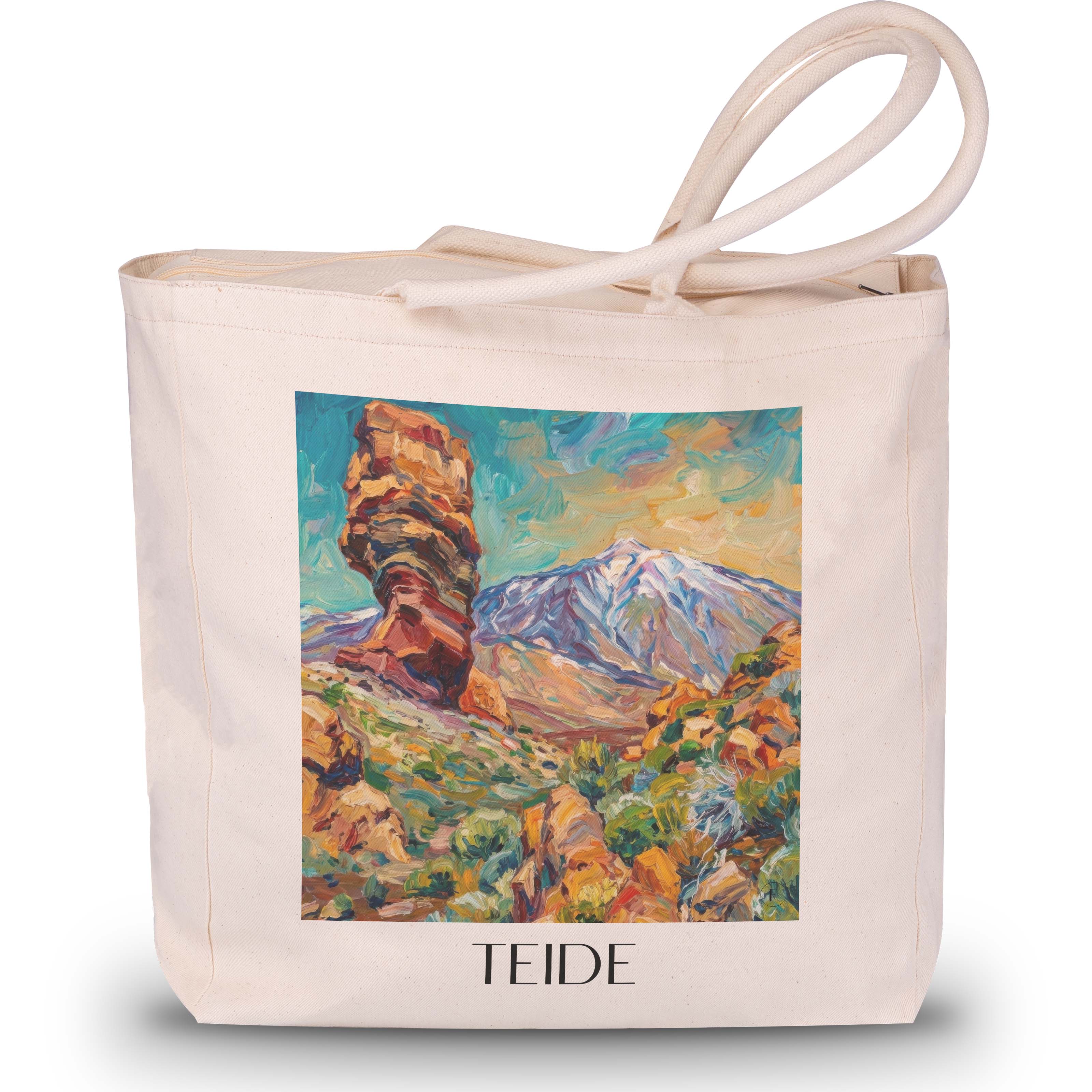 teide-teneriffa-spanien-einkaufstasche-oil-painting-oelgemaelde