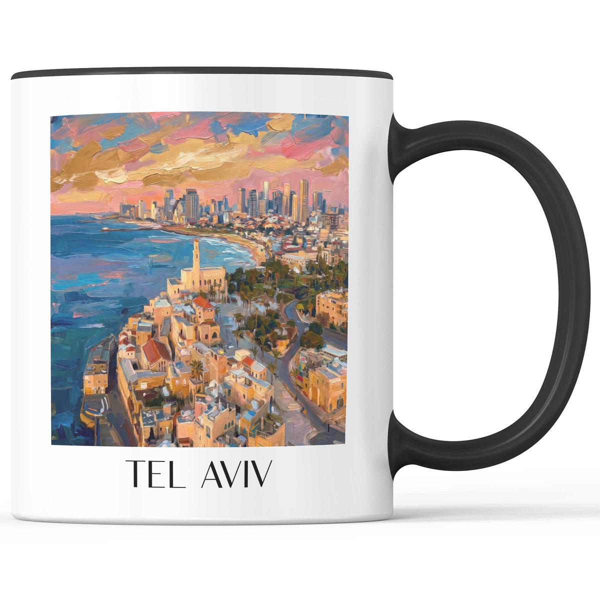 tel-aviv-israel-kaffeebecher-oil-painting-oelgemaelde