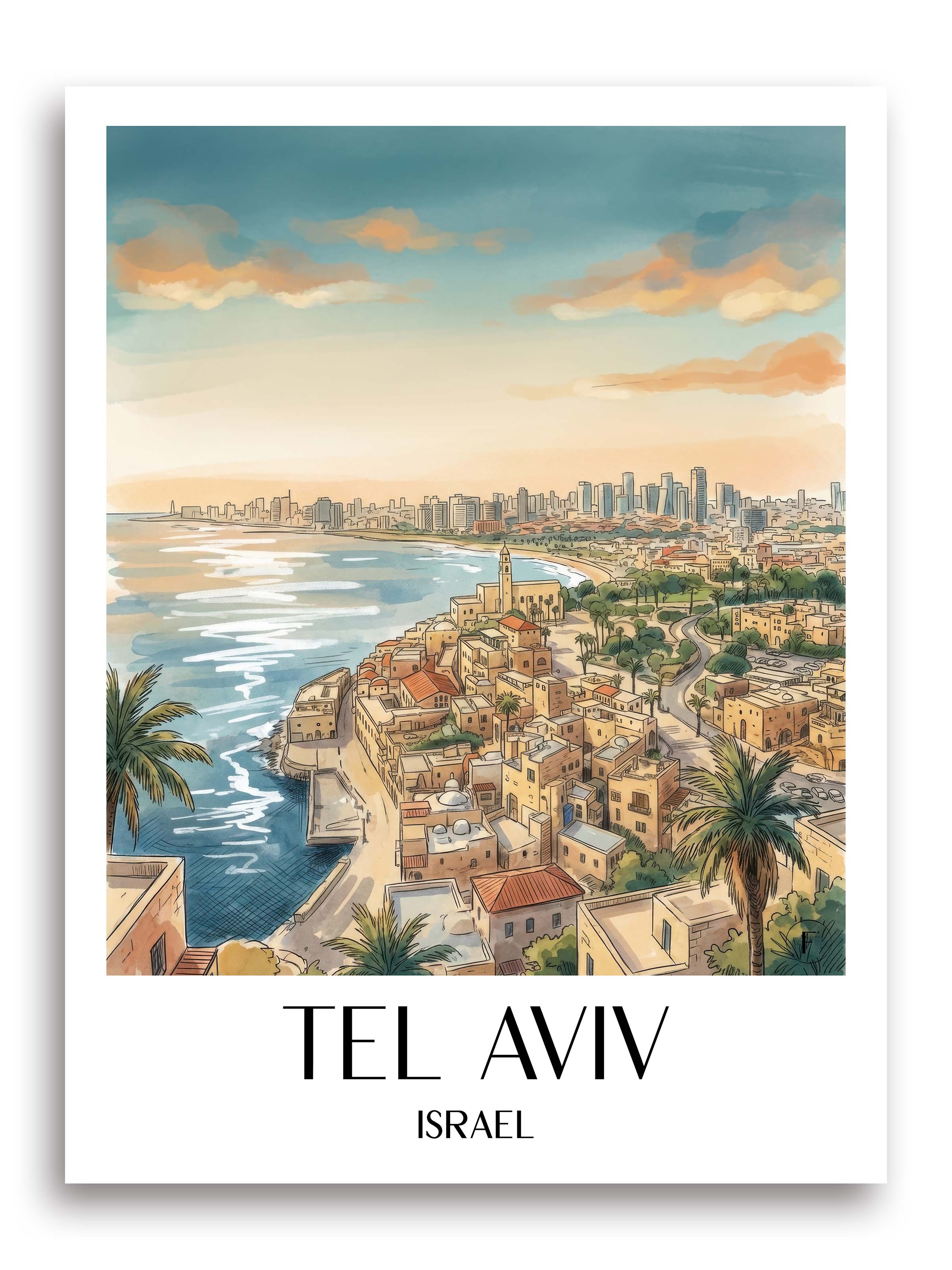 tel-aviv-israel-poster-aquarell
