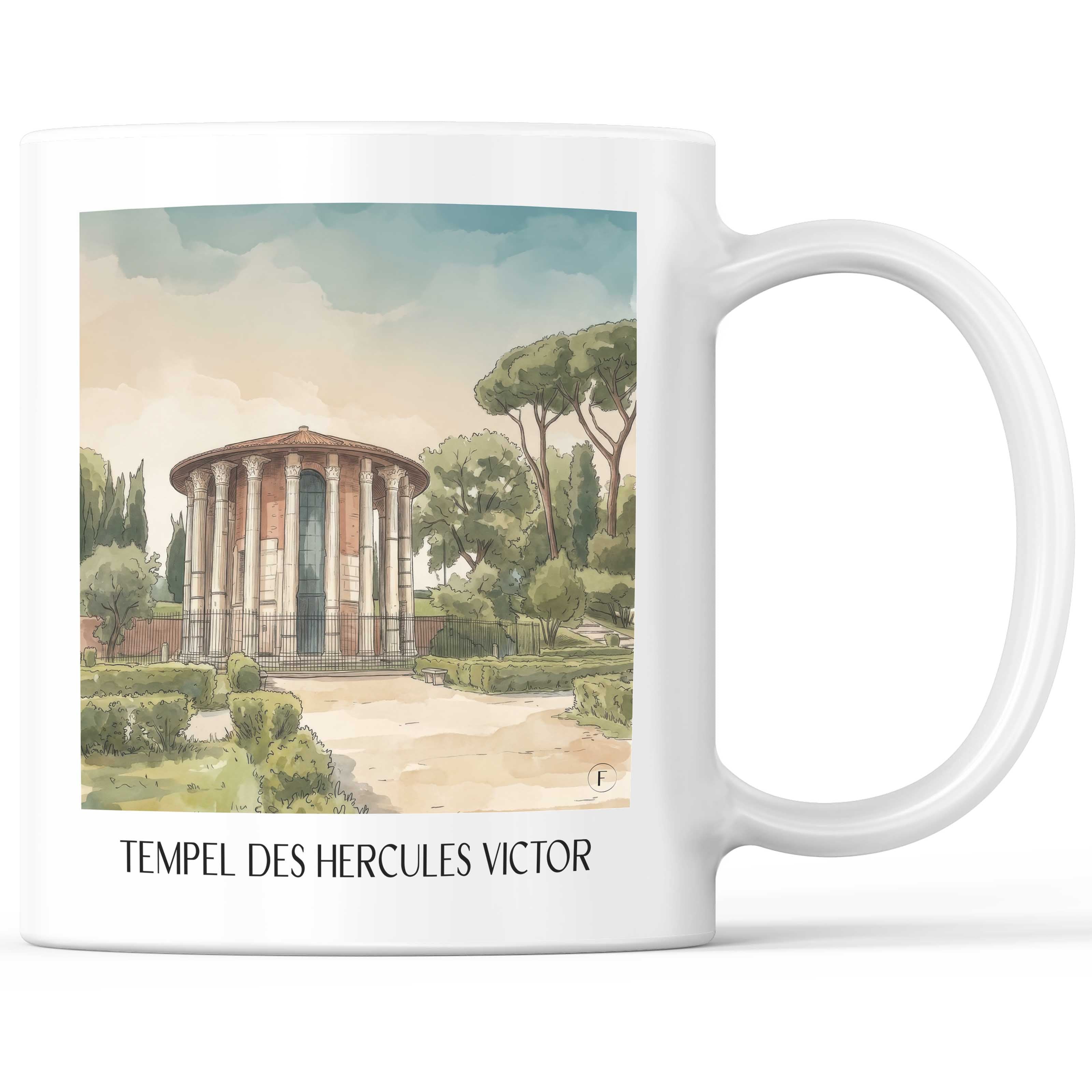 tempel-des-hercules-victor-rom-italien-kaffeebecher-aquarell