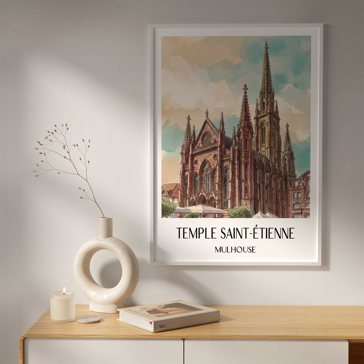 temple-saint-étienne-mulhouse-frankreich-poster-aquarell