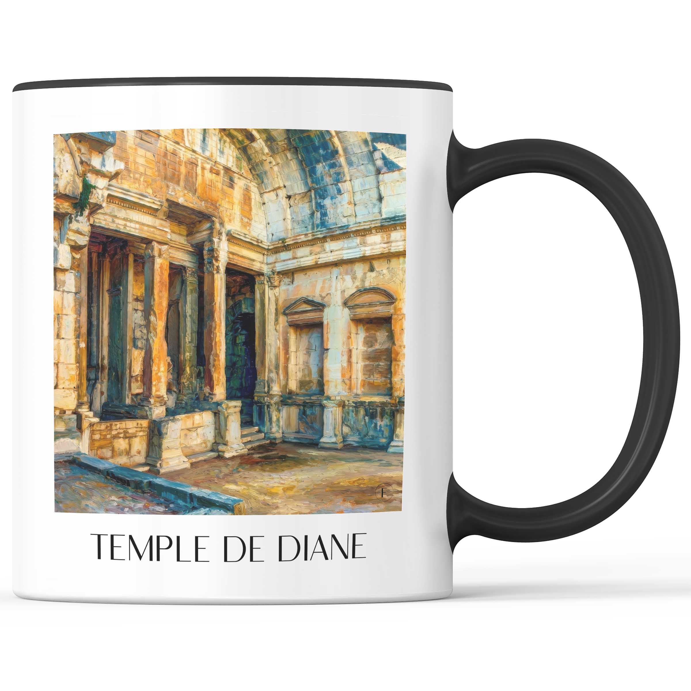temple-de-diane-nîmes-frankreich-kaffeebecher-oil-painting-oelgemaelde