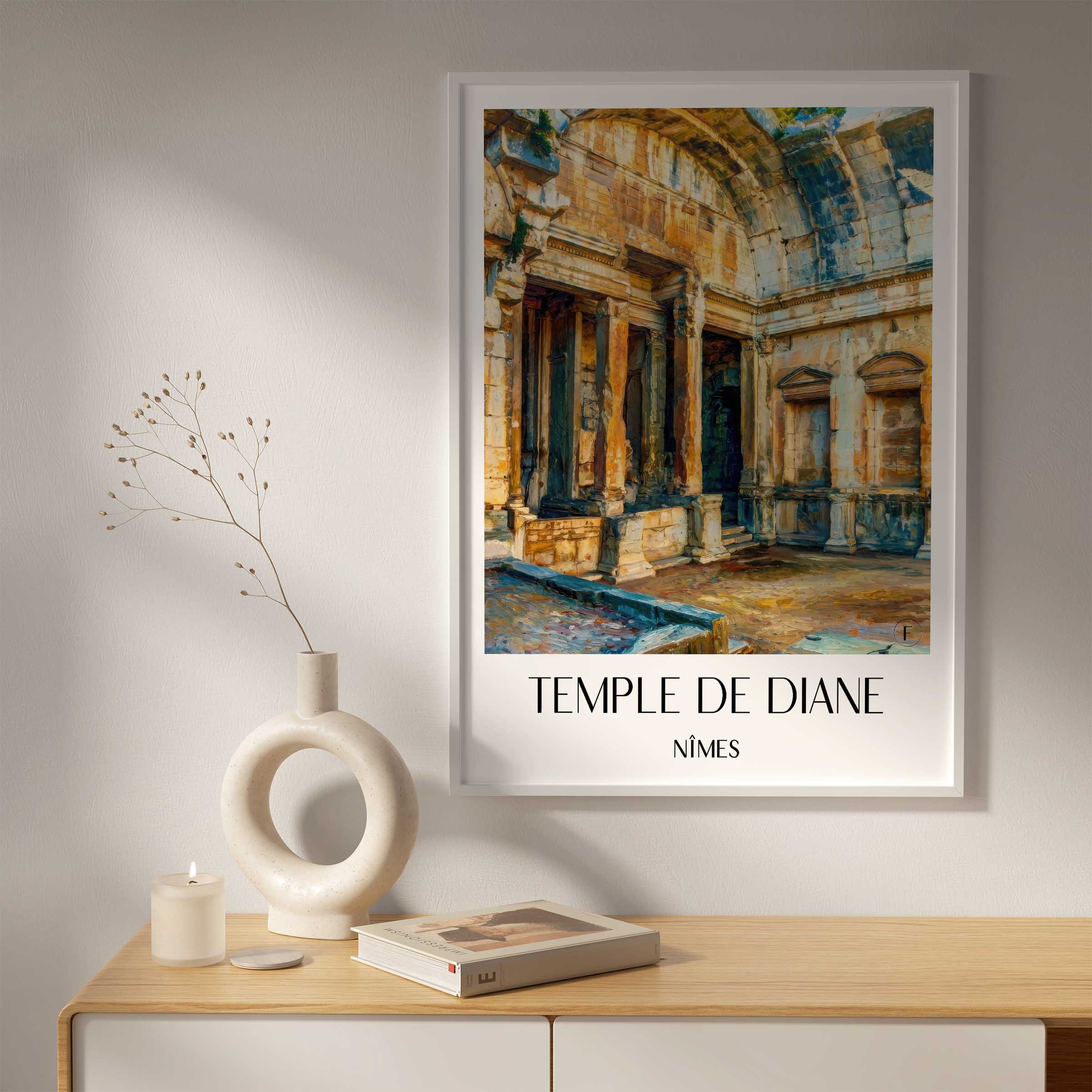 temple-de-diane-nîmes-frankreich-poster-oil-painting-oelgemaelde