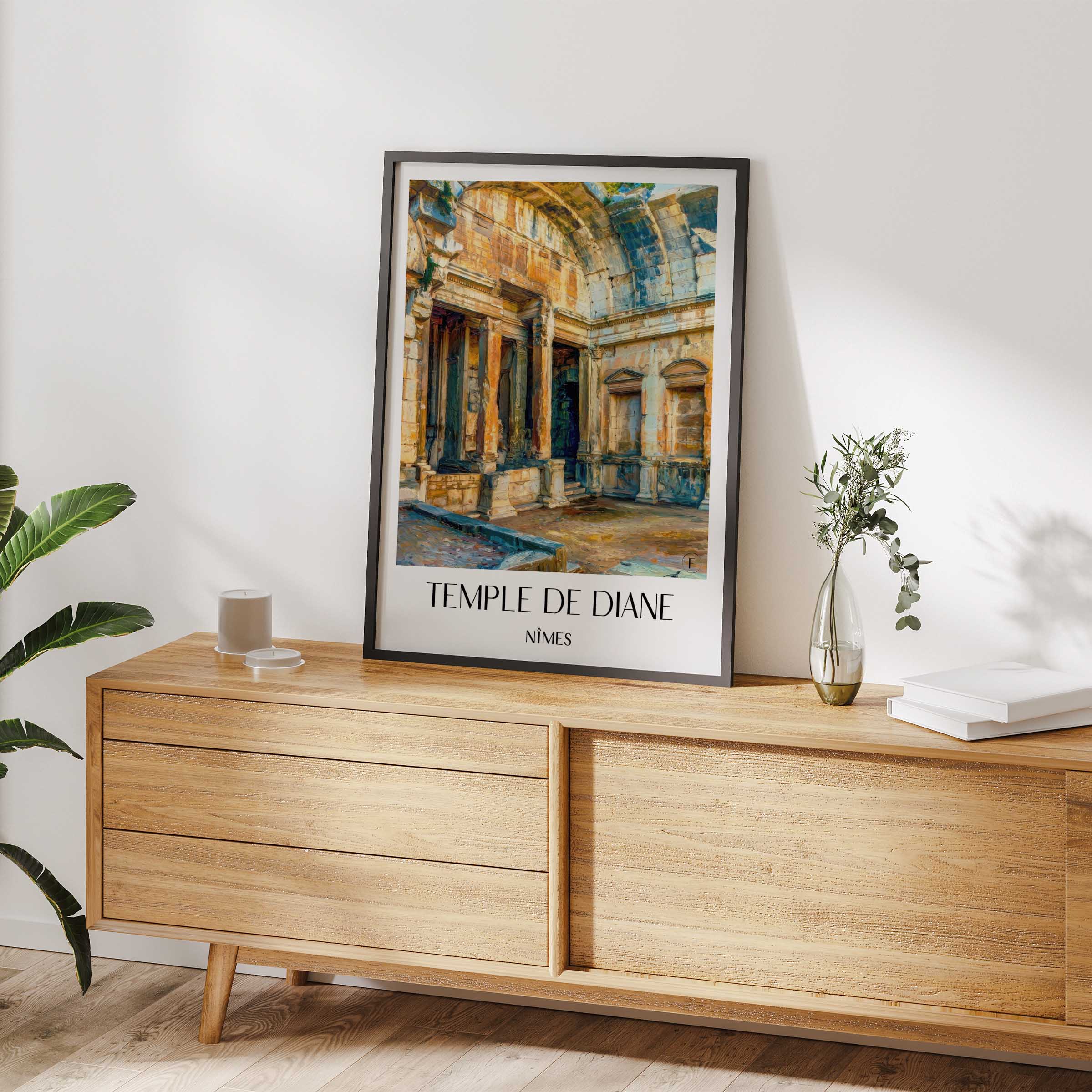 temple-de-diane-nîmes-frankreich-poster-oil-painting-oelgemaelde
