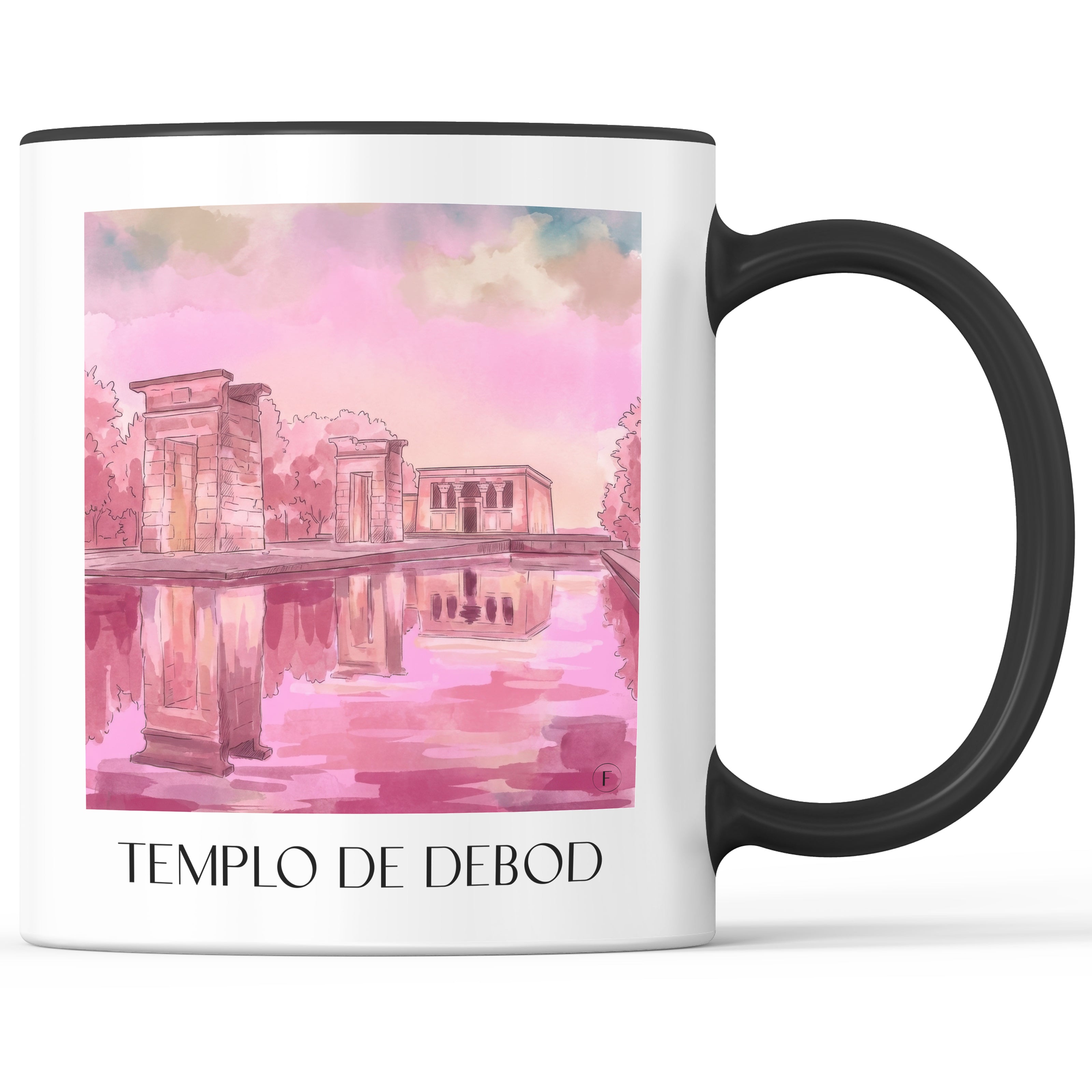 templo-de-debod-madrid-spanien-kaffeebecher-aquarell-pink-rosa