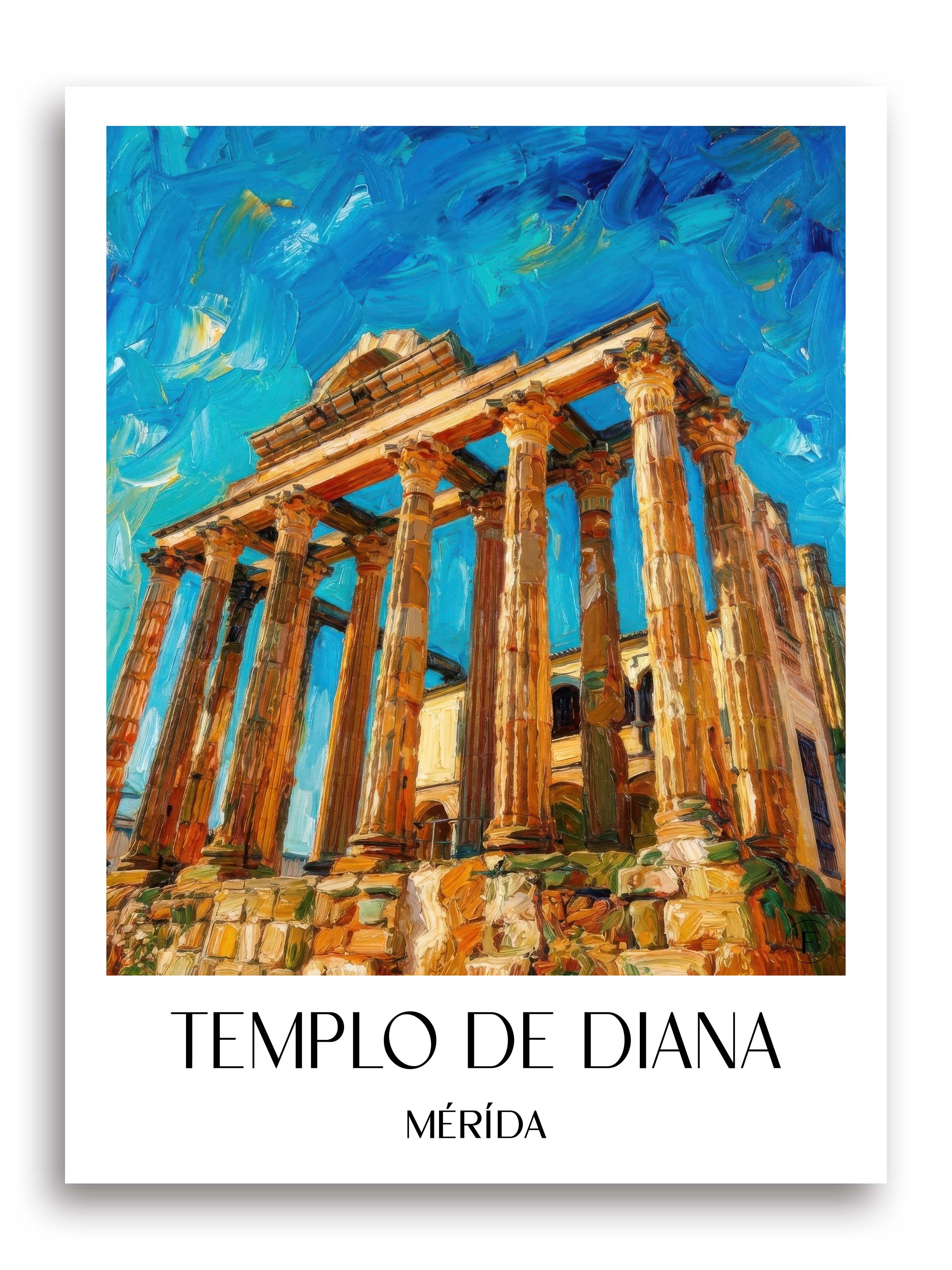 templo-de-diana-mérída-spanien-poster-oil-painting-oelgemaelde
