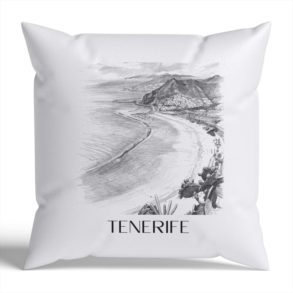 Teneriffa Kissenhülle - Zierkissen Bezug - Spanien - Spanien Kissen bzw. Kissenbezug im Zeichnung Stil - favplace