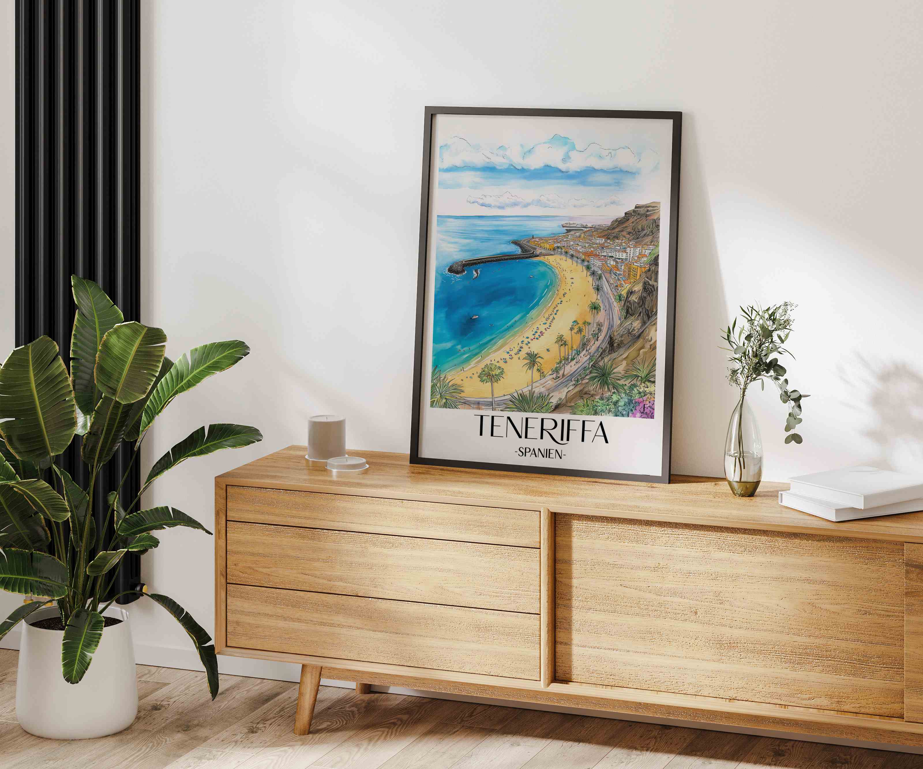teneriffa-spanien-poster-aquarell