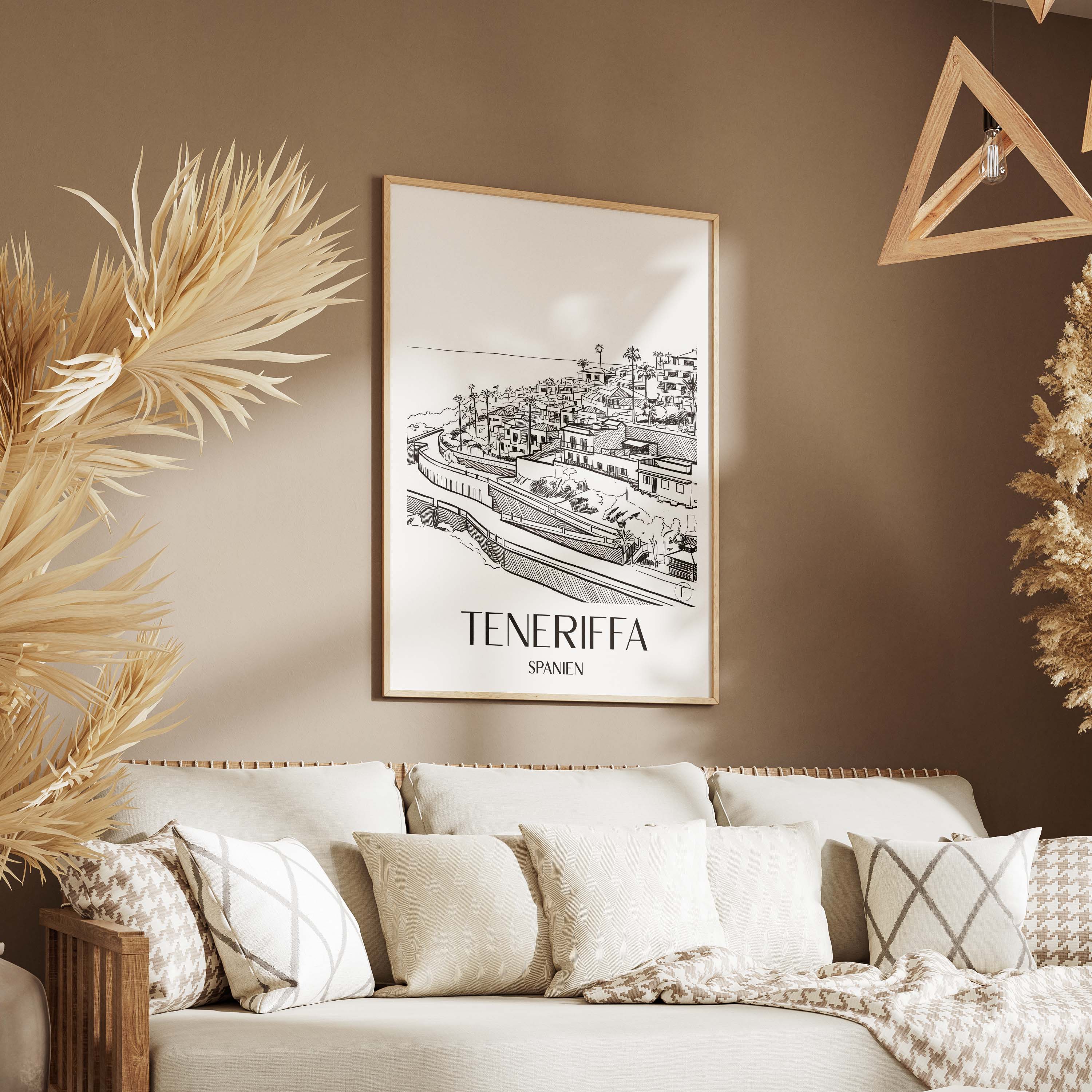 teneriffa-spanien-spanien-poster-skizze