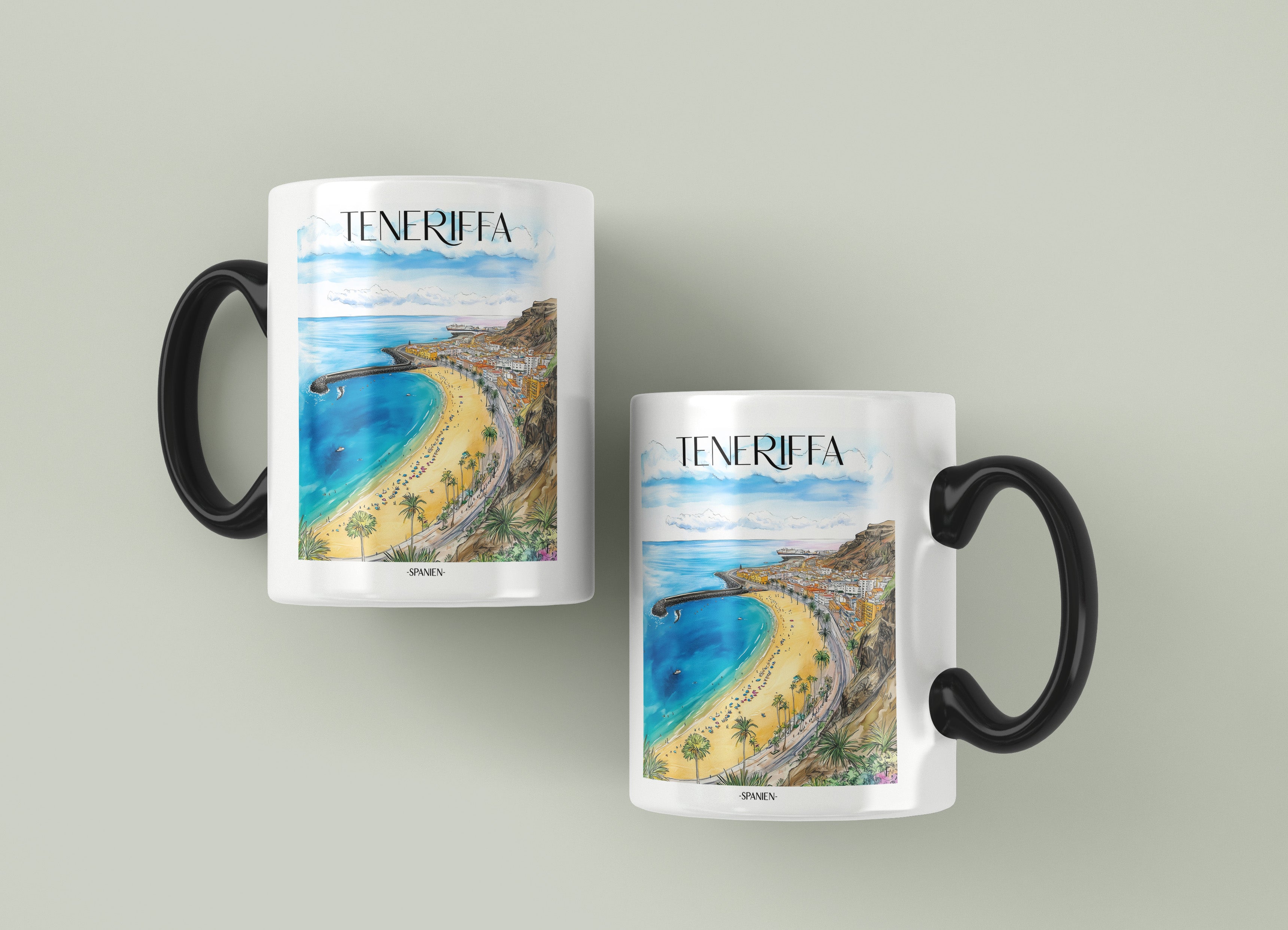 teneriffa-spanien-einkaufstasche-aquarell