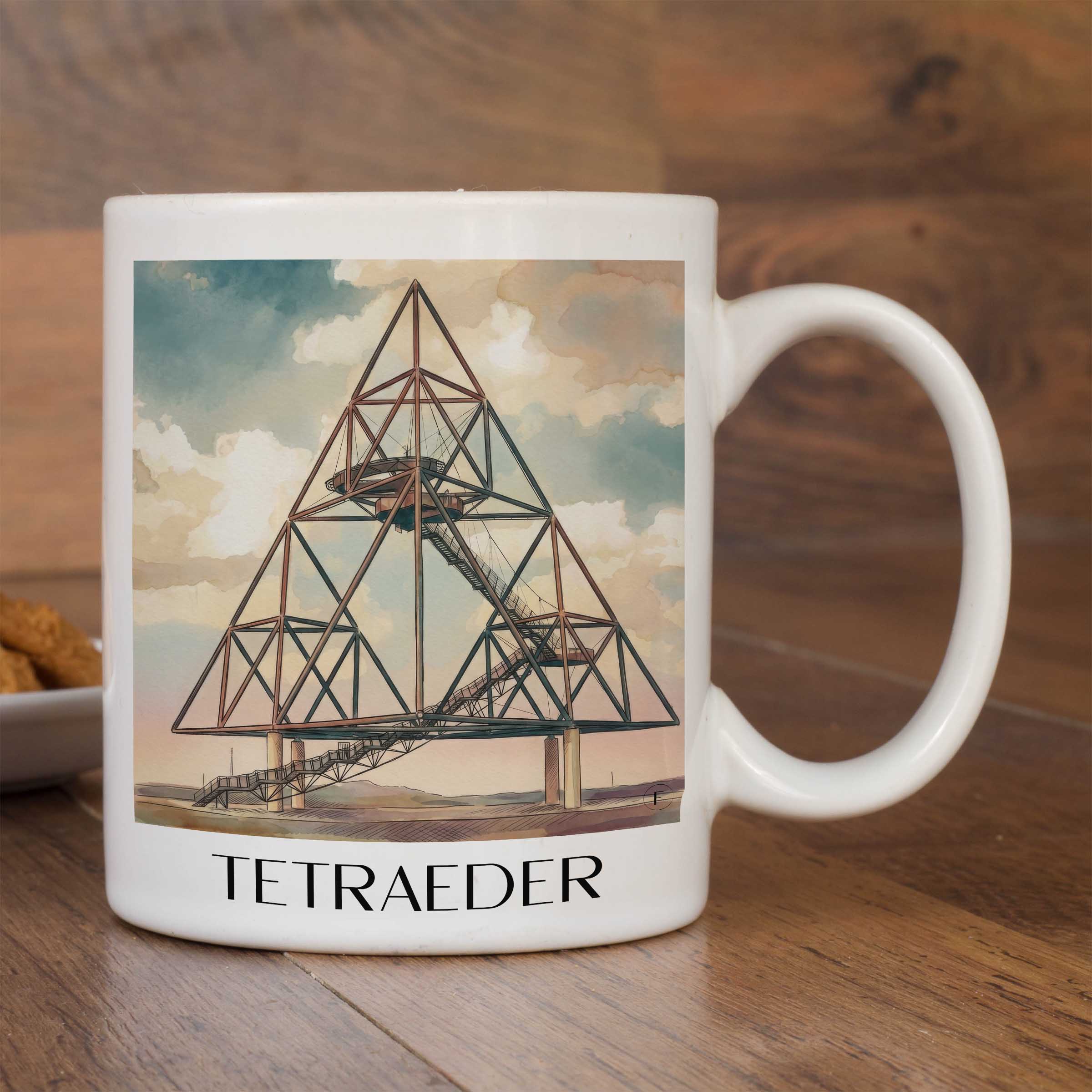 tetraeder-bottrop-deutschland-kaffeebecher-aquarell