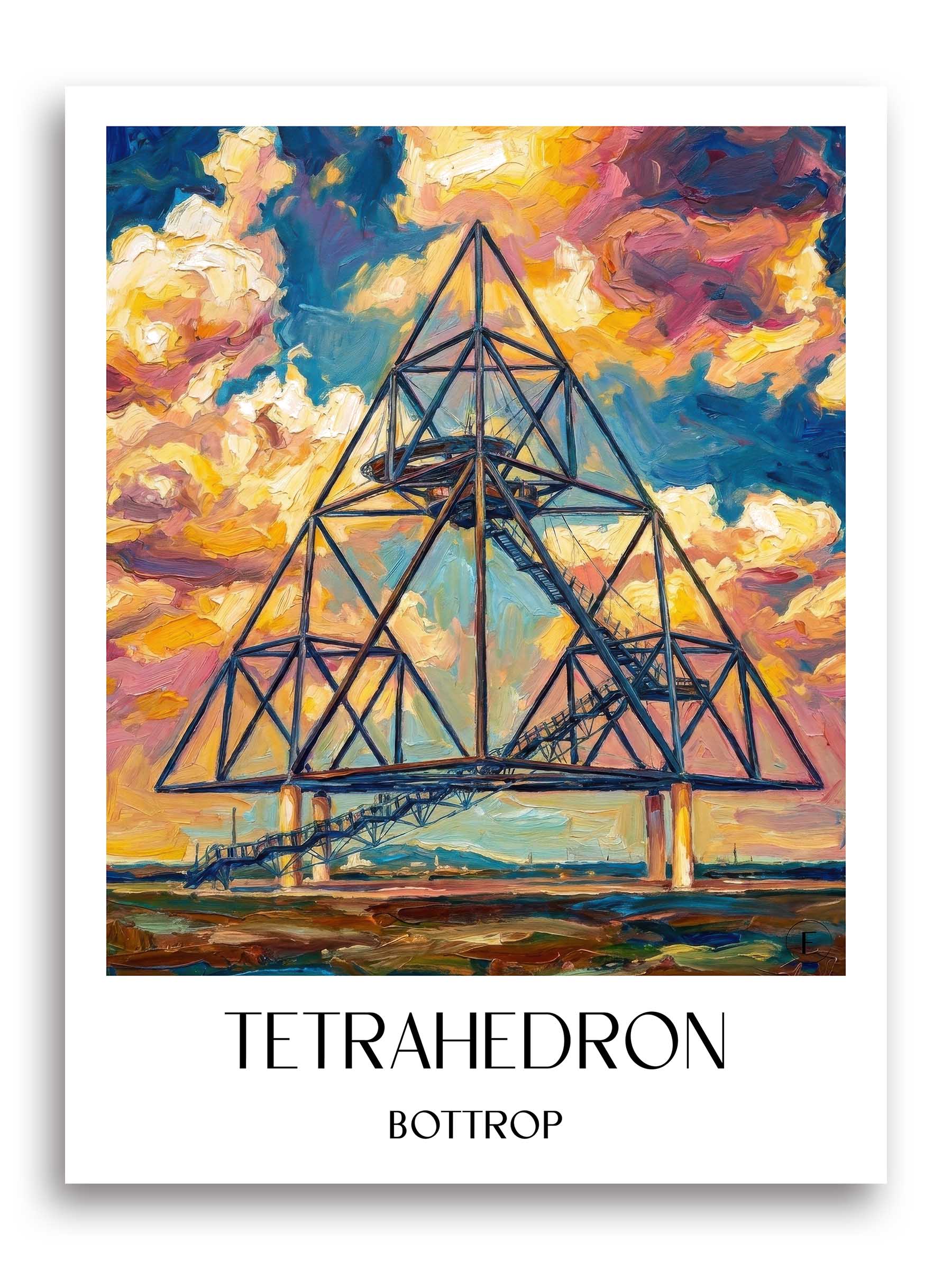 Tetraeder Poster - Bottrop - Deutschland Kunstdruck - Ölgemälde von A4 bis A1 - favplace