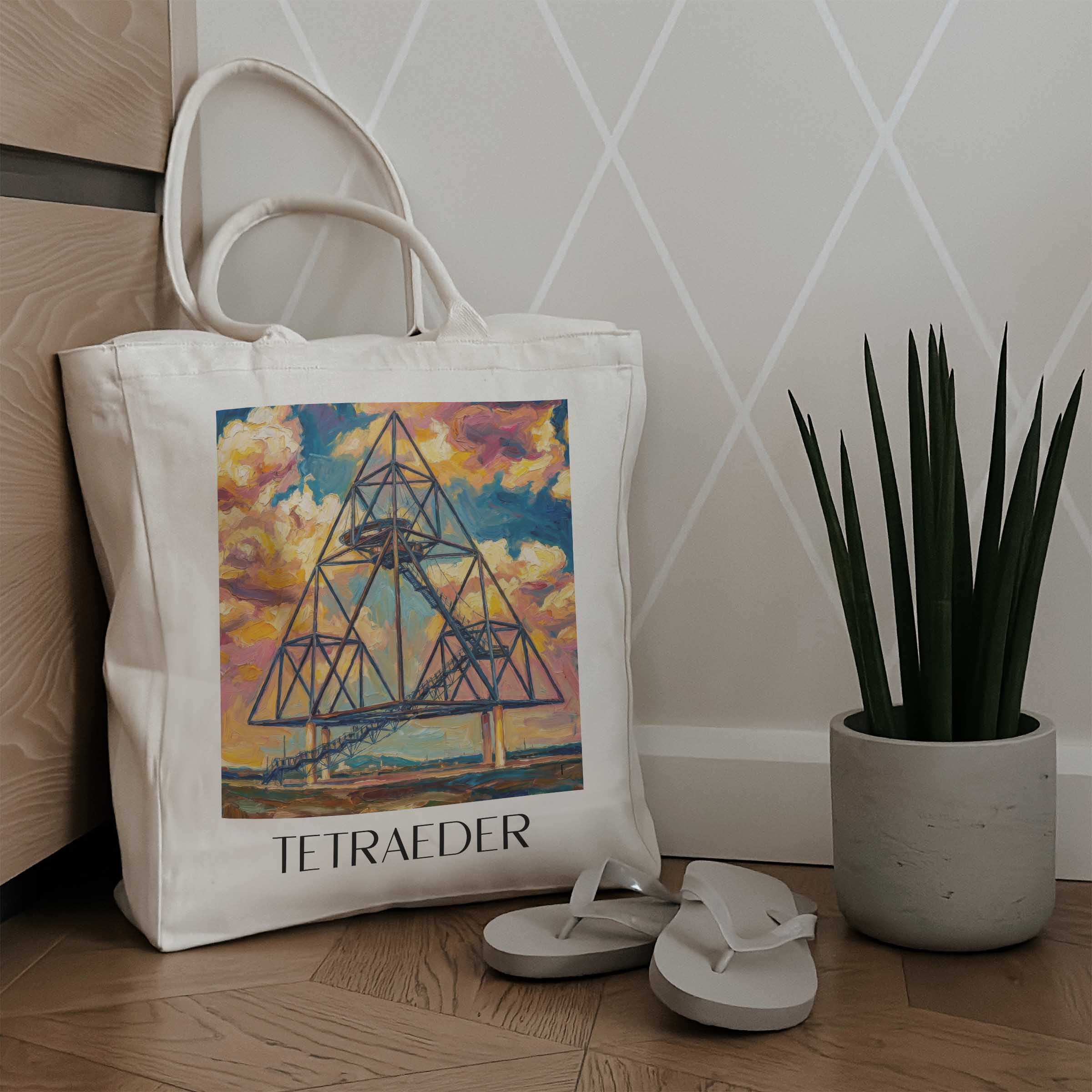 tetraeder-bottrop-deutschland-einkaufstasche-oil-painting-oelgemaelde