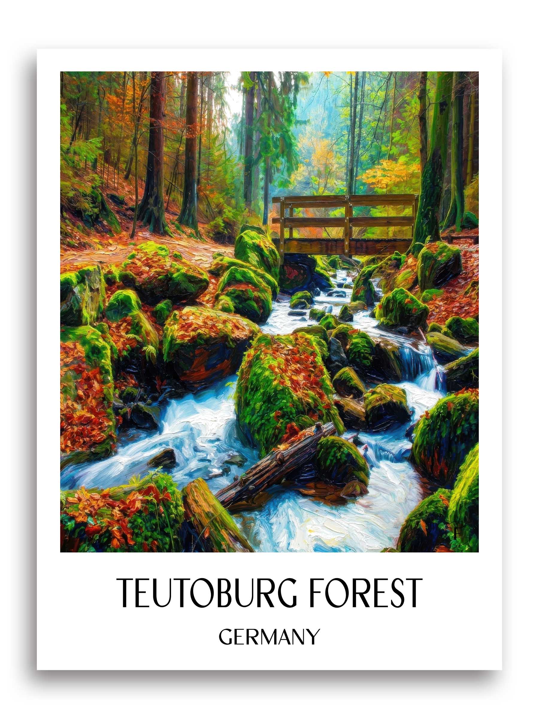 Teutoburger Wald Poster - Ostwestfalen - Deutschland Kunstdruck - Ölgemälde von A4 bis A1 - favplace