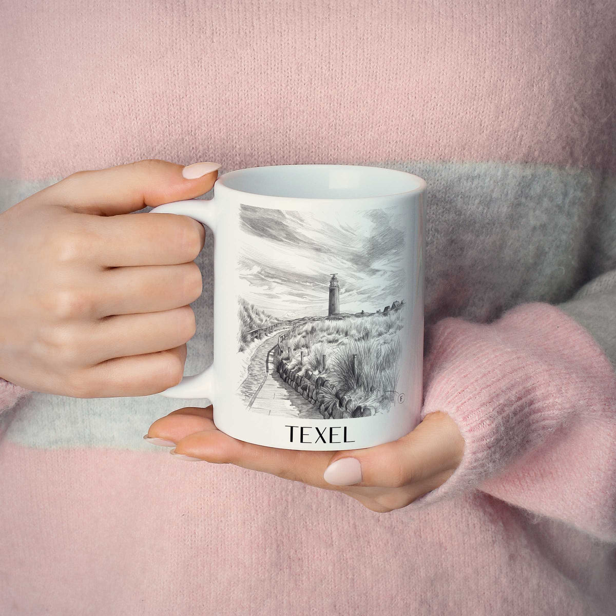 texel-niederlande-kaffeebecher-bleistift-zeichnung-drawing