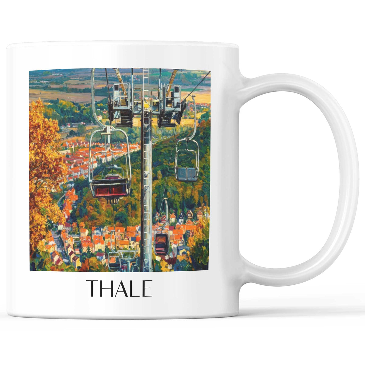 Thale Kaffeebecher - Harz - Deutschland Becher - Kaffeetasse im Ölgemälde Stil - favplace