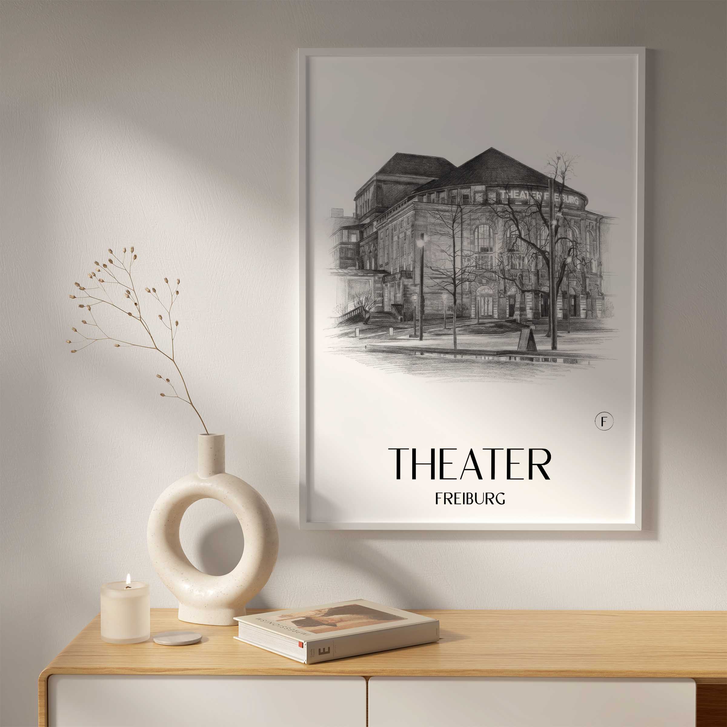 theater-freiburg-deutschland-poster-bleistift-zeichnung-drawing