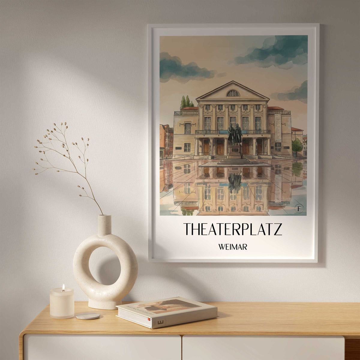 theaterplatz-weimar-deutschland-poster-aquarell