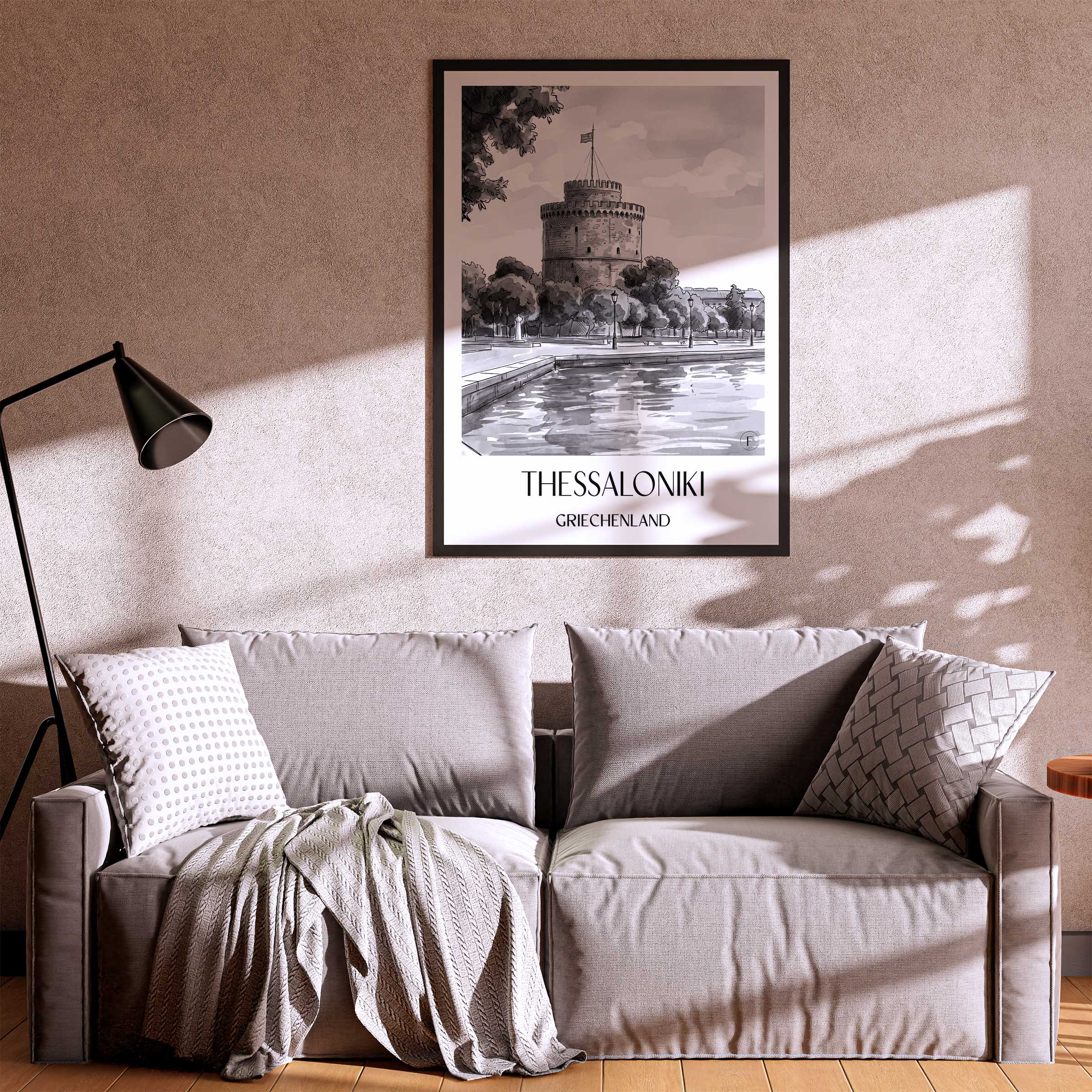 thessaloniki-griechenland-poster-aquarell-schwarz-weiss