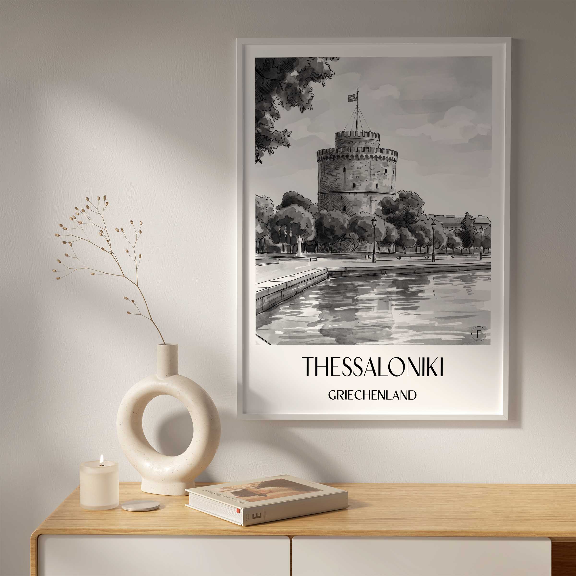 thessaloniki-griechenland-poster-aquarell-schwarz-weiss