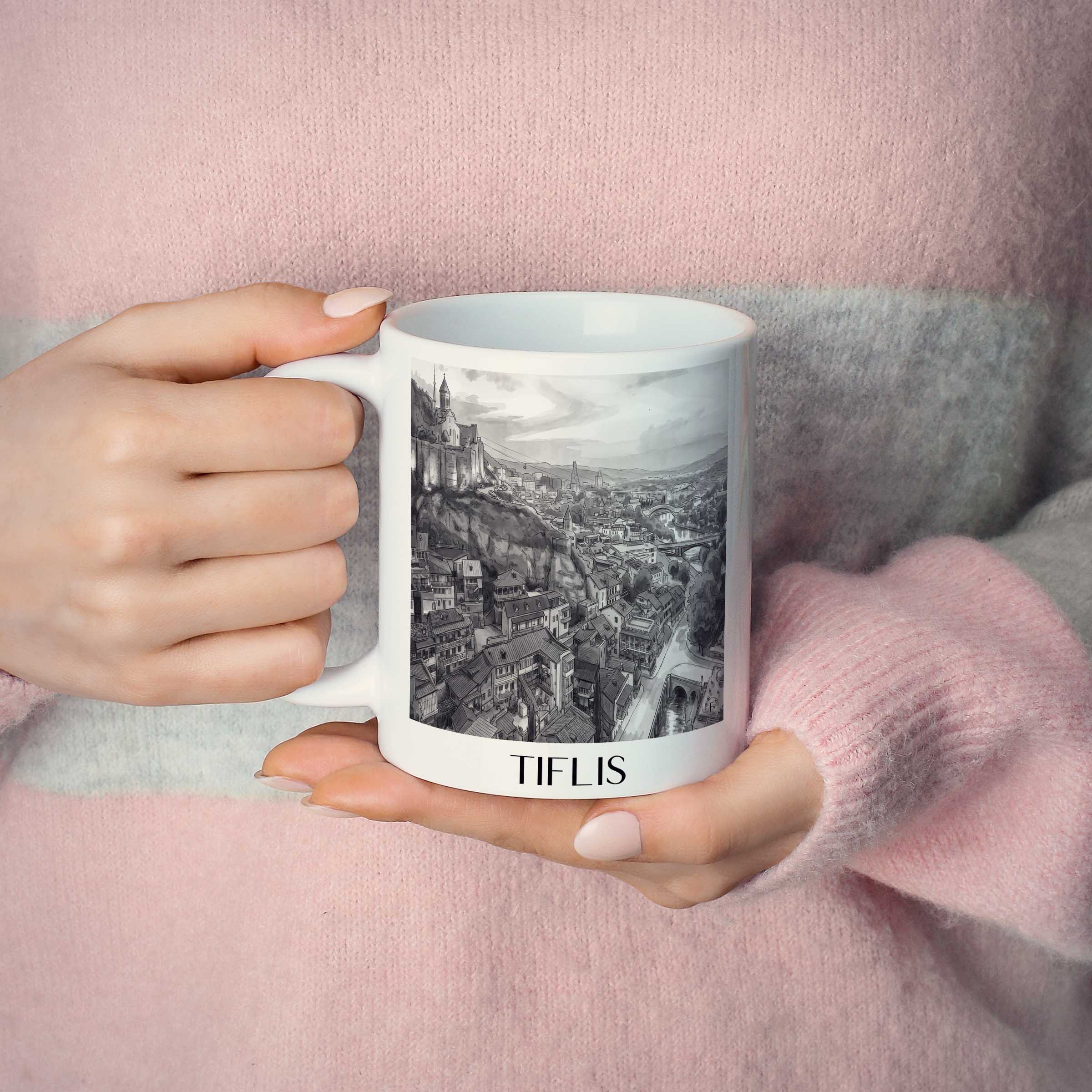 tiflis-georgien-kaffeebecher-aquarell-schwarz-weiss