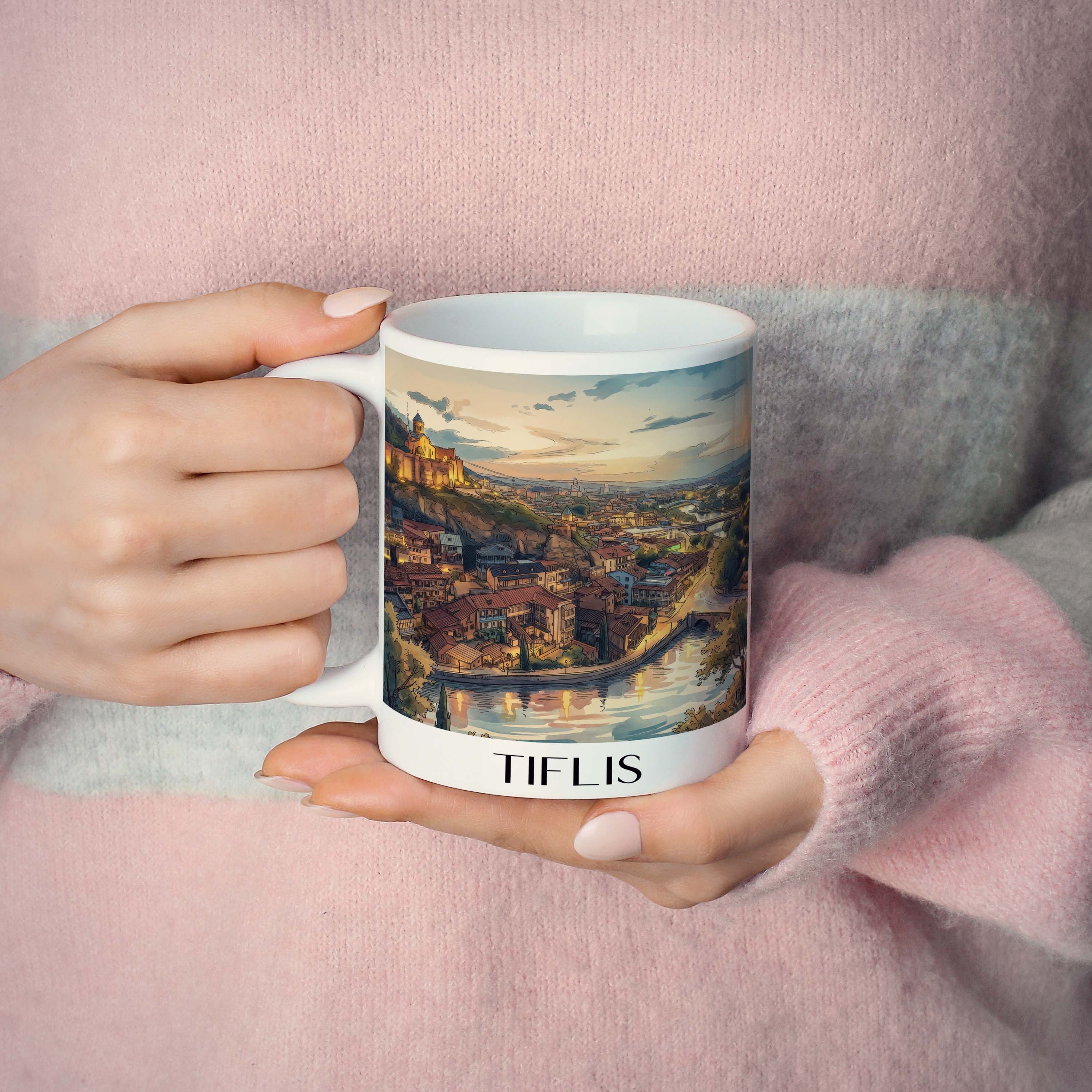 tiflis-georgien-kaffeebecher-aquarell