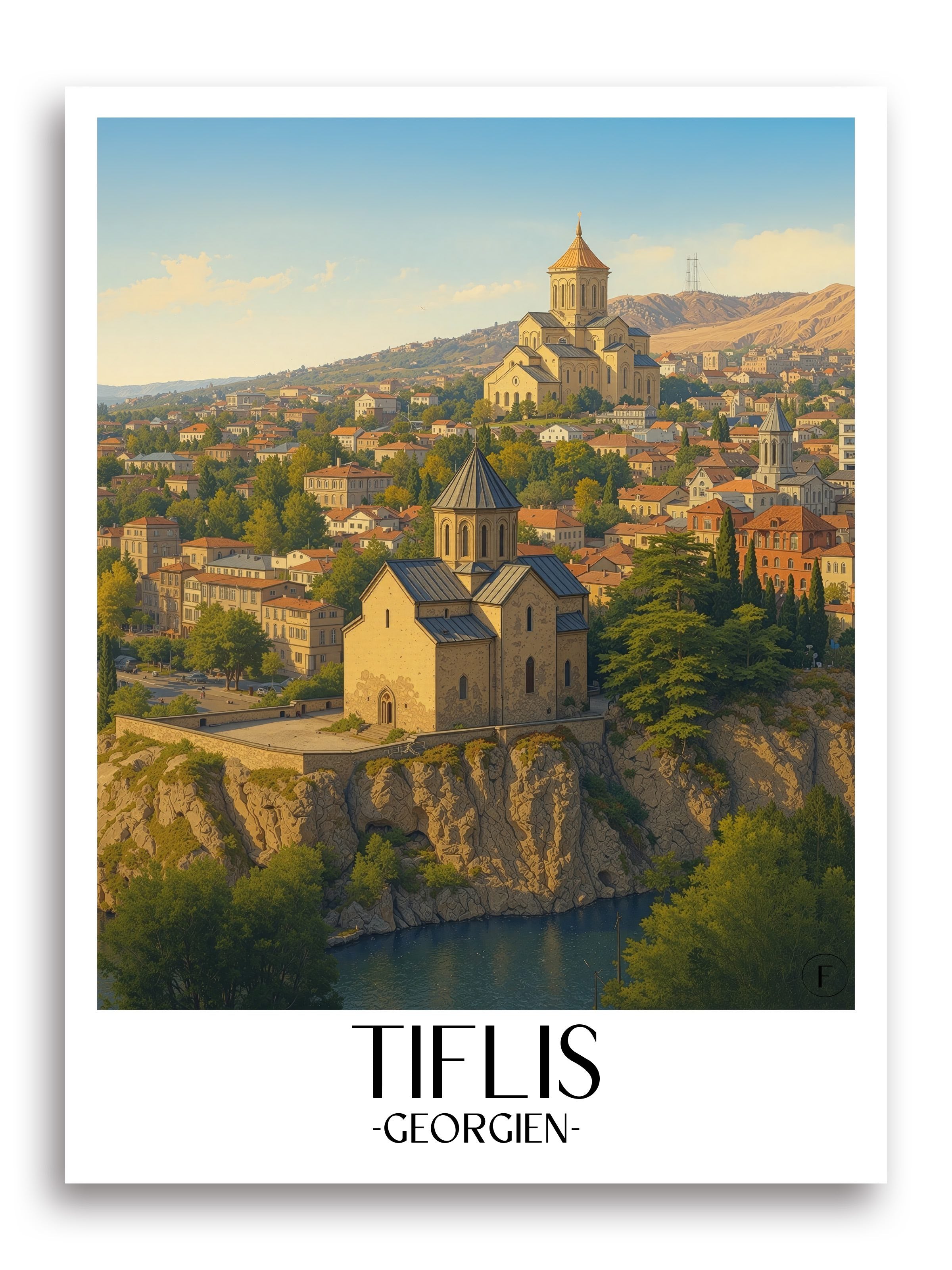 tiflis-georgien-poster-aquarell