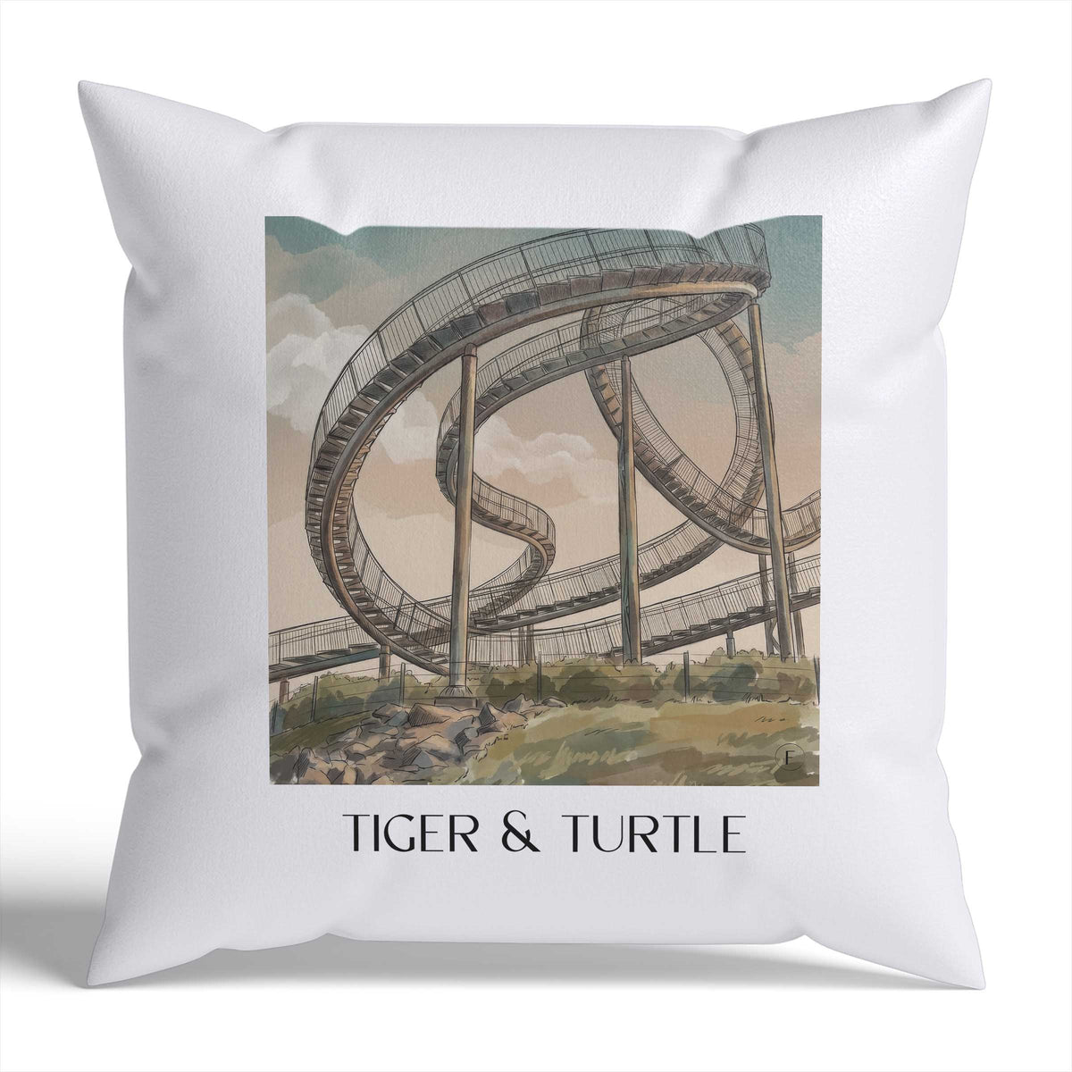 Tiger & Turtle Kissenhülle - Zierkissen Bezug - Duisburg - Deutschland Kissen bzw. Kissenbezug im Aquarell Stil - favplace