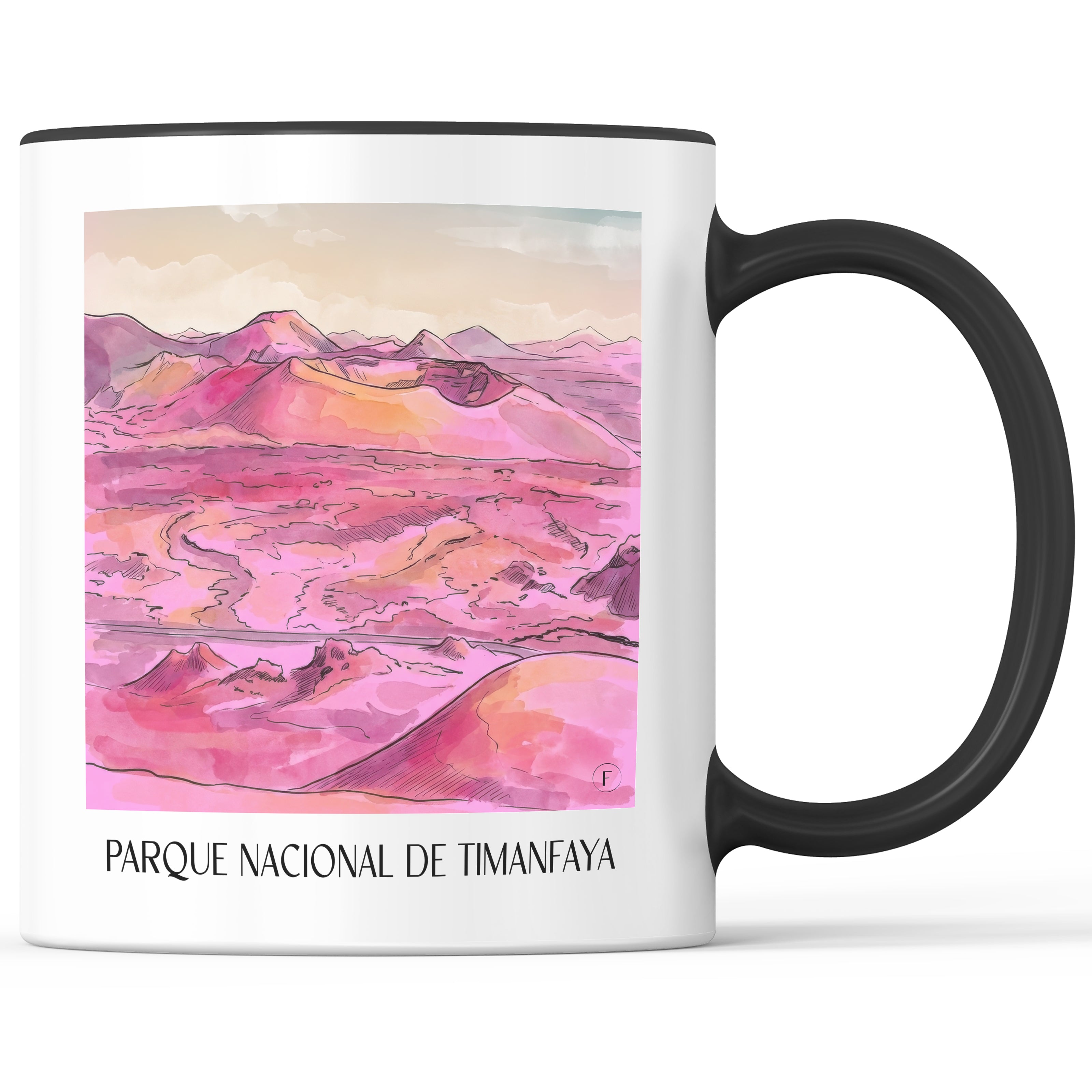 timanfaya-nationalpark-lanzarote-spanien-kaffeebecher-aquarell-pink-rosa