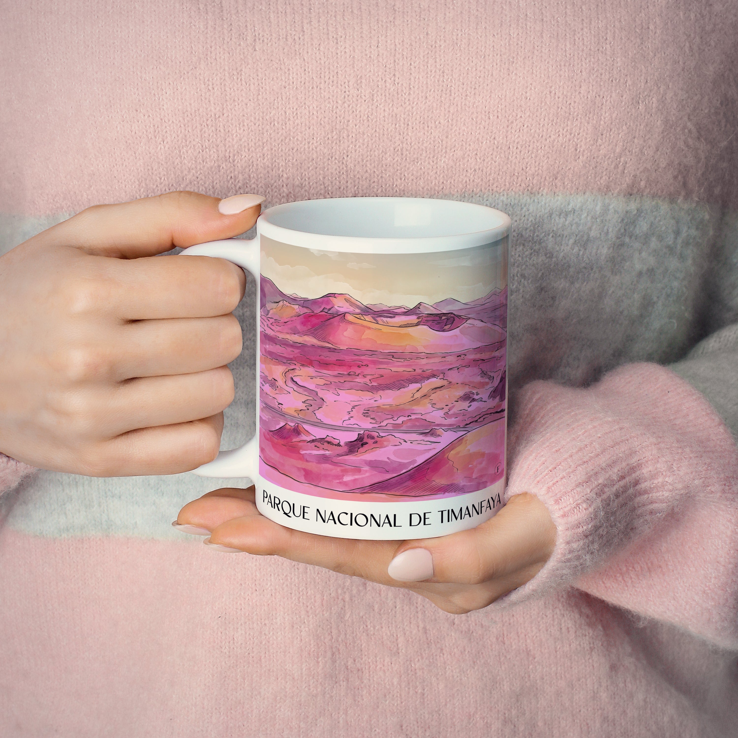timanfaya-nationalpark-lanzarote-spanien-kaffeebecher-aquarell-pink-rosa