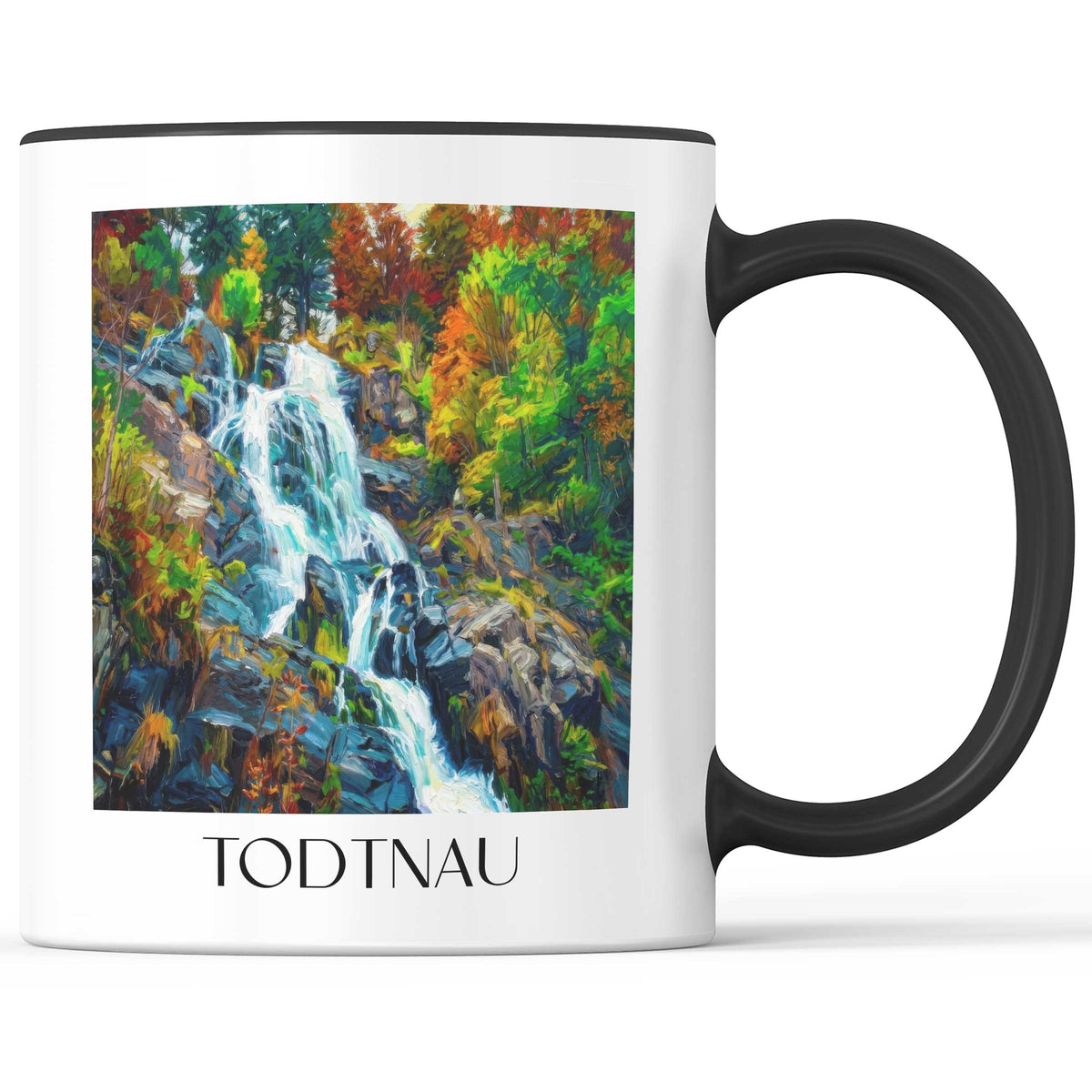 Todtnau Kaffeebecher - Schwarzwald - Deutschland Becher - Kaffeetasse im Ölgemälde Stil - favplace