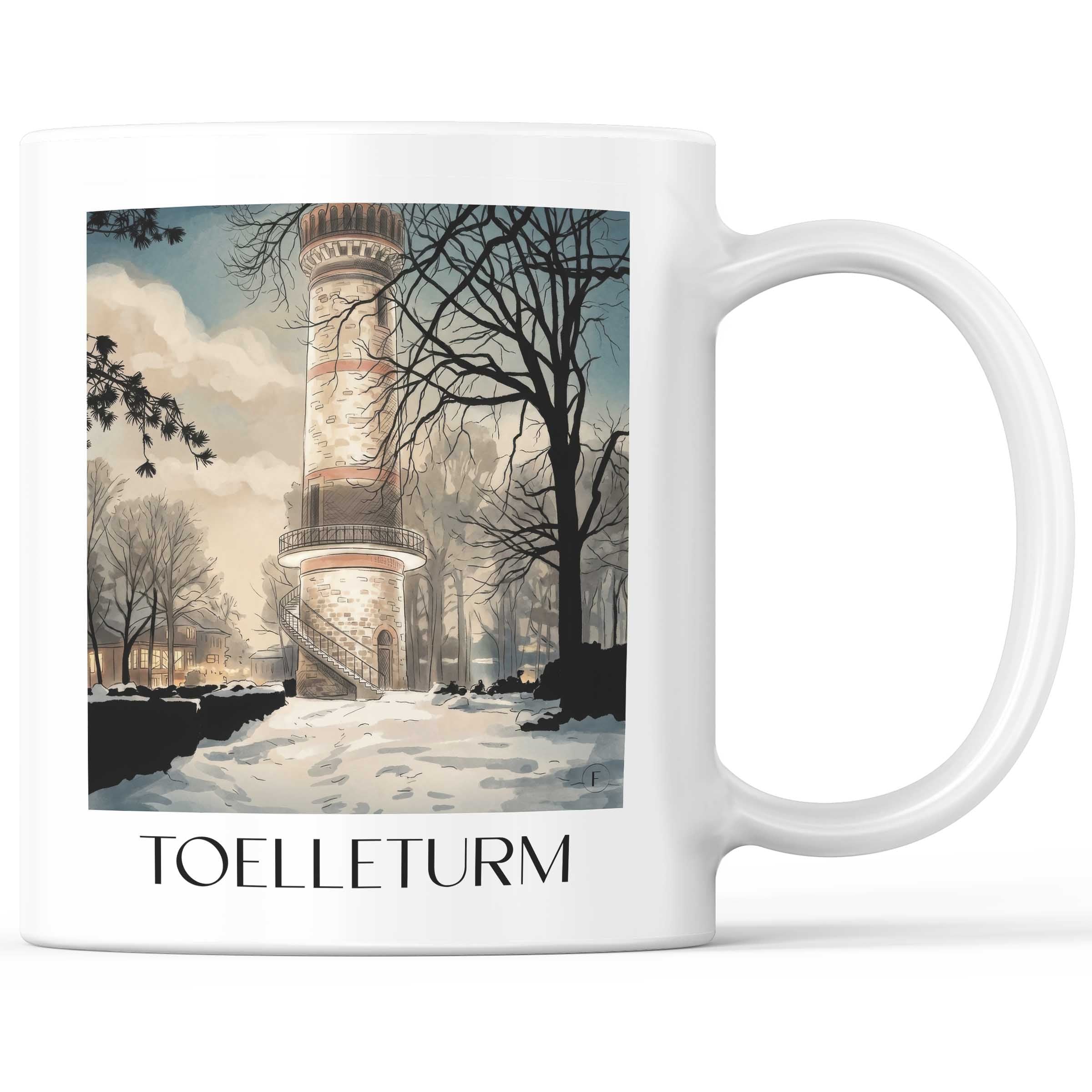 Toelleturm Kaffeebecher - Wuppertal - Deutschland Becher - Kaffeetasse im Aquarell Stil - favplace