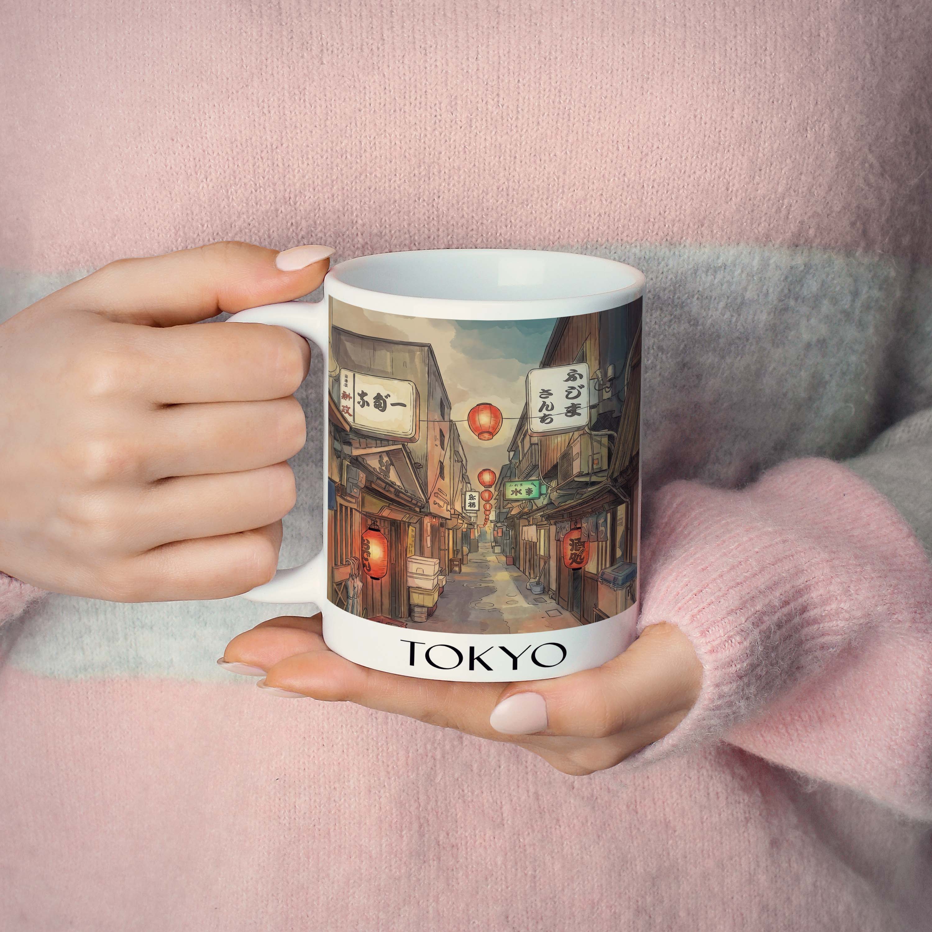 tokyo-japan-kaffeebecher-aquarell