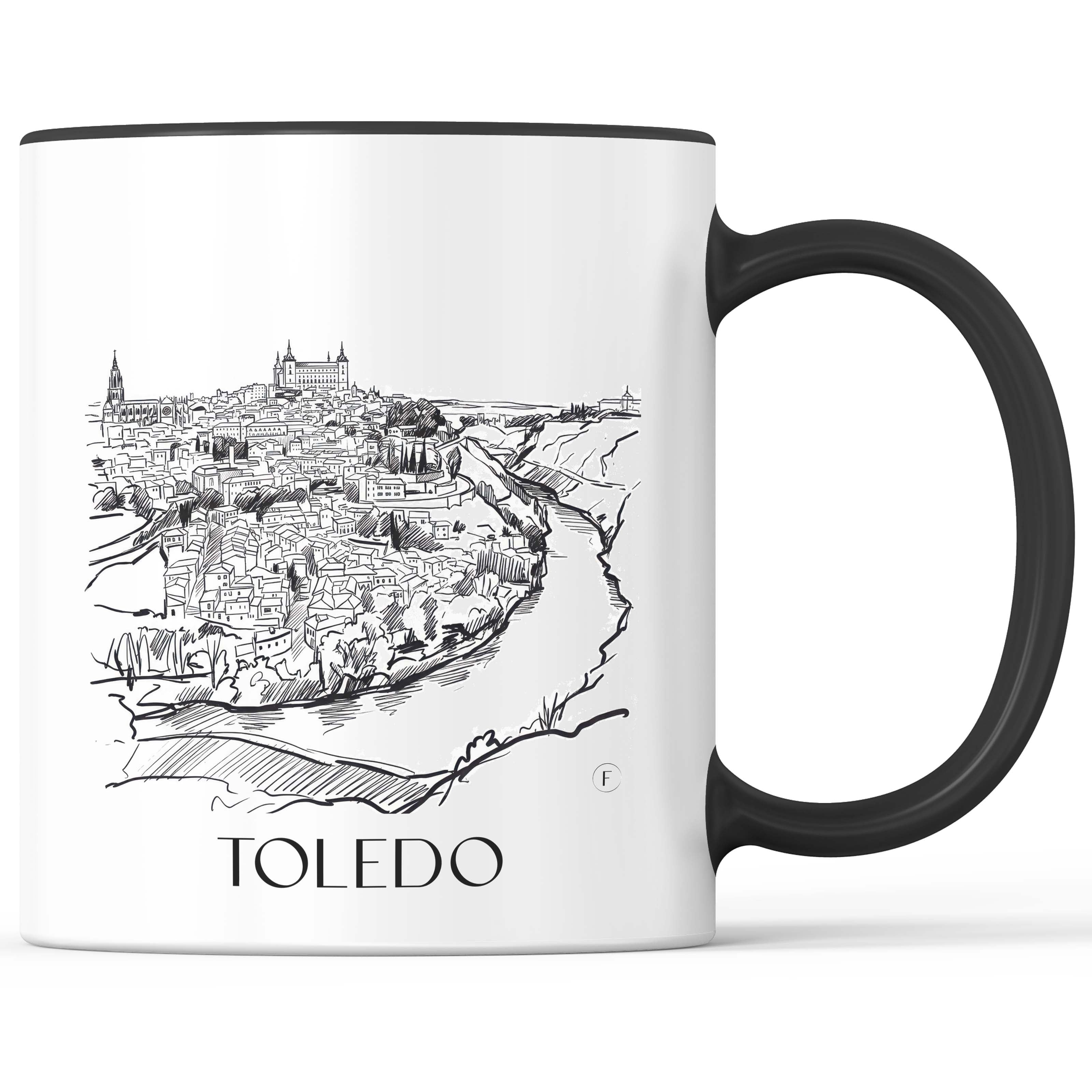 toledo-spanien-spanien-kaffeebecher-skizze