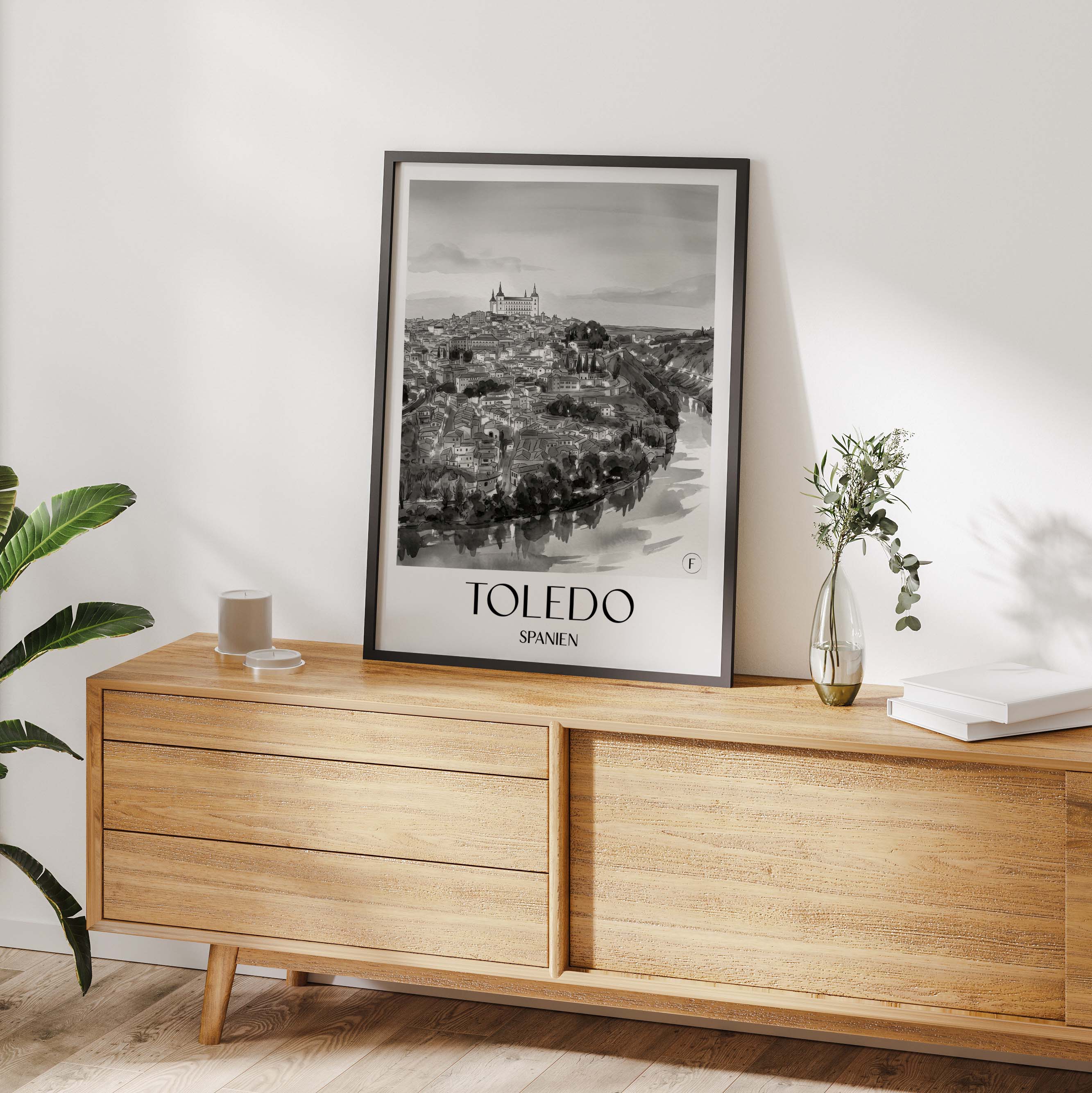 toledo-spanien-spanien-poster-aquarell-schwarz-weiss