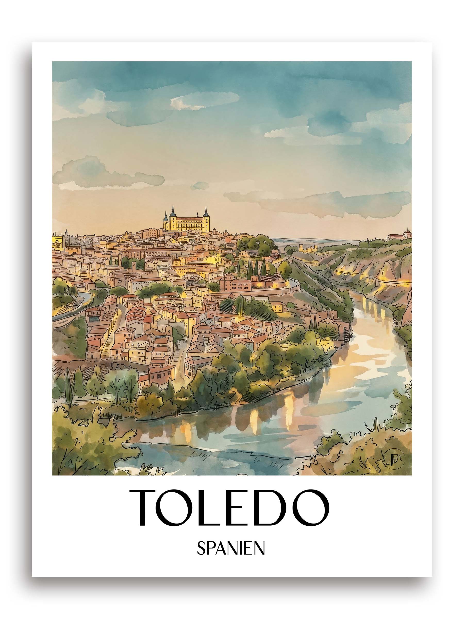 toledo-spanien-spanien-poster-aquarell