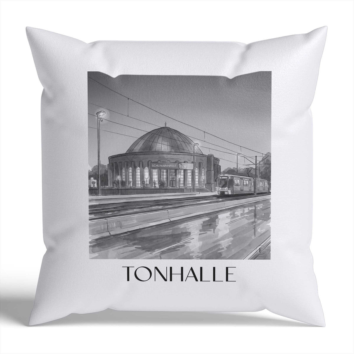 tonhalle-düsseldorf-deutschland-kissenbezug-aquarell-schwarz-weiss