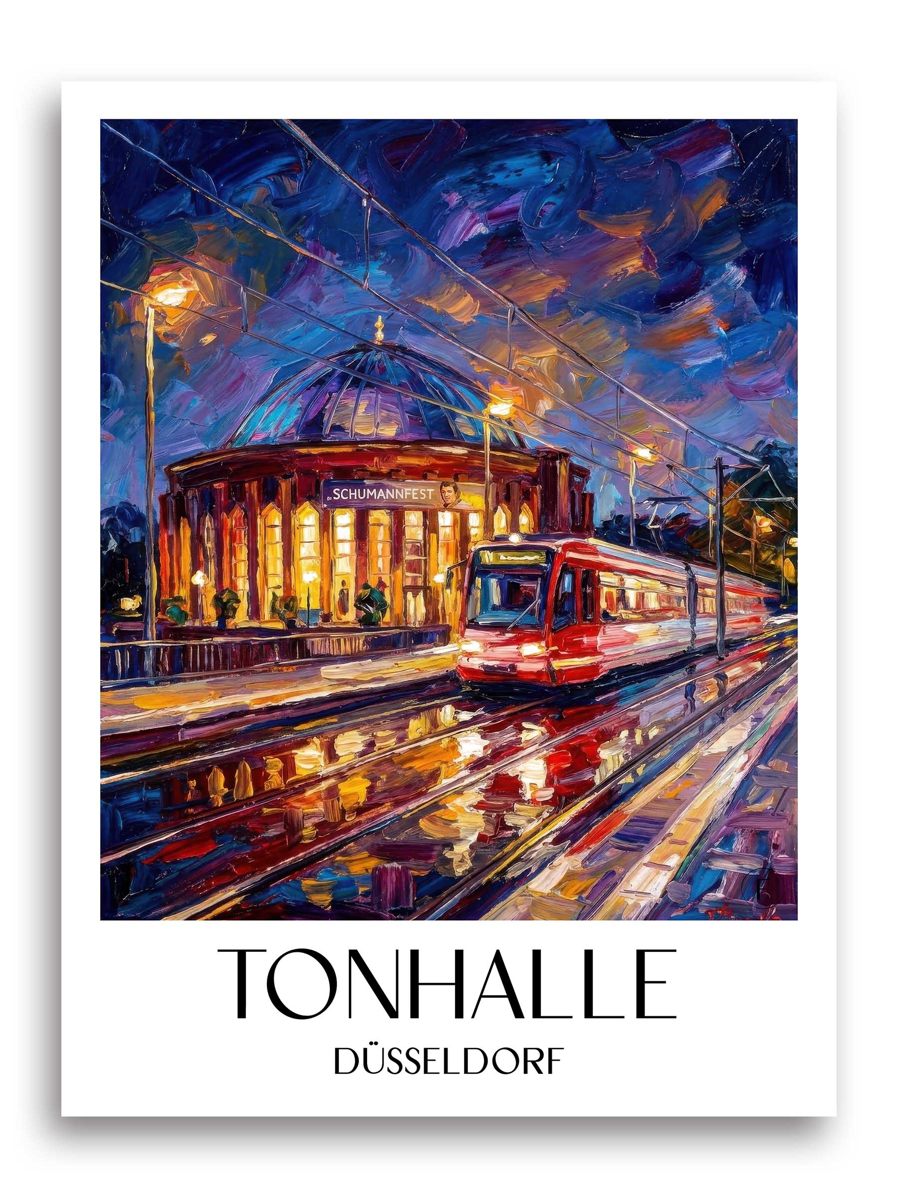 Tonhalle Poster - Düsseldorf - Deutschland Kunstdruck - Ölgemälde von A4 bis A1 - favplace