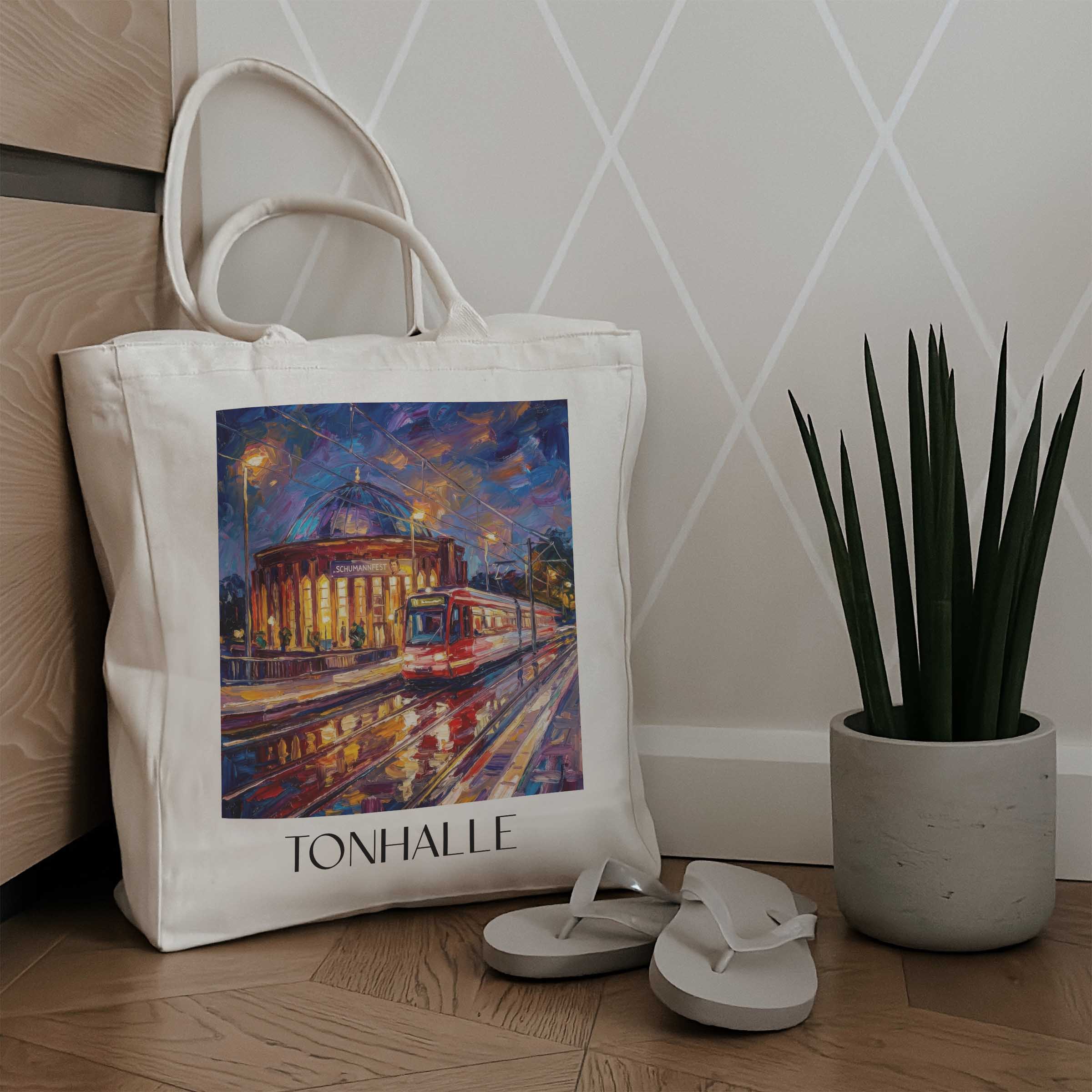tonhalle-düsseldorf-deutschland-einkaufstasche-oil-painting-oelgemaelde