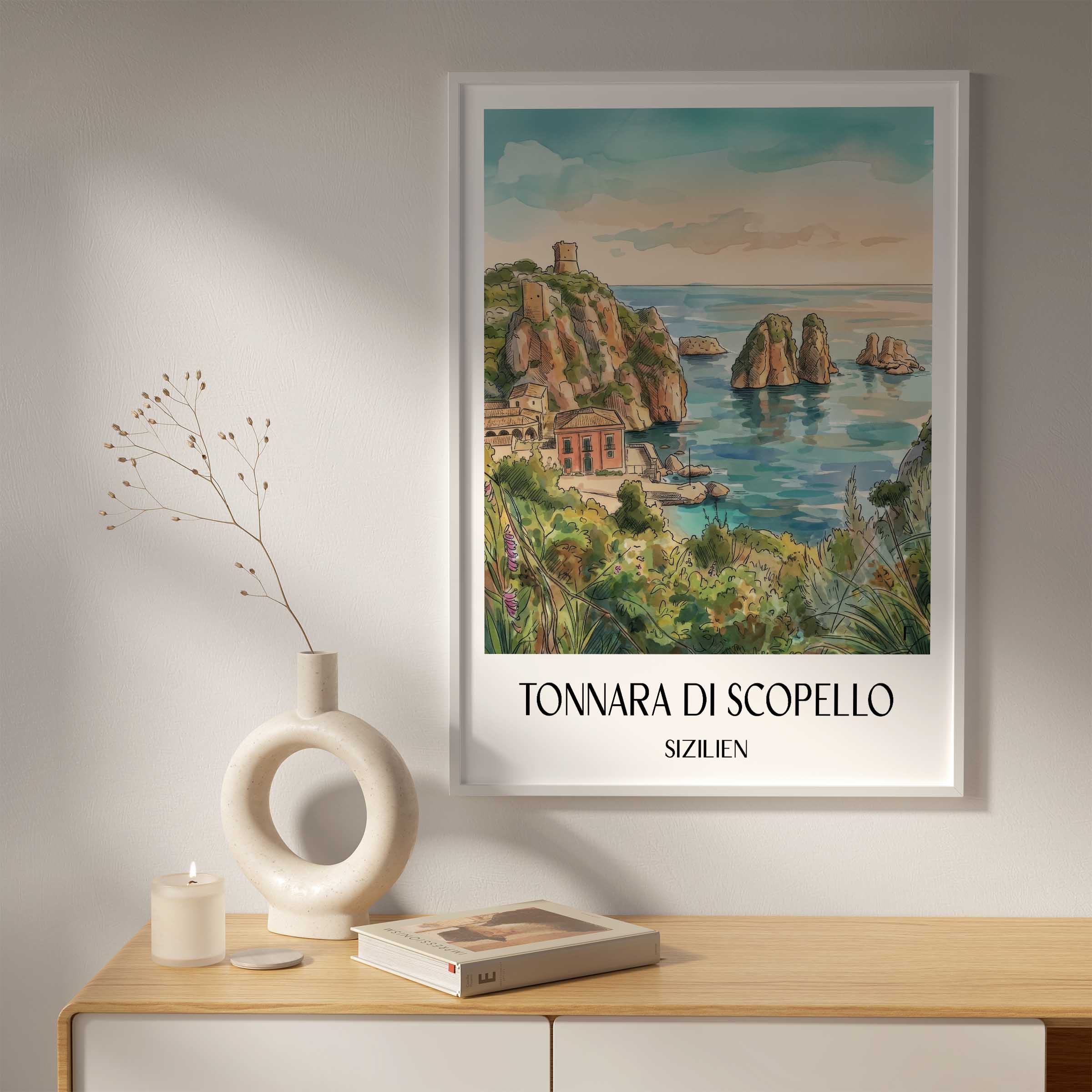 tonnara-di-scopello-sizilien-italien-poster-aquarell