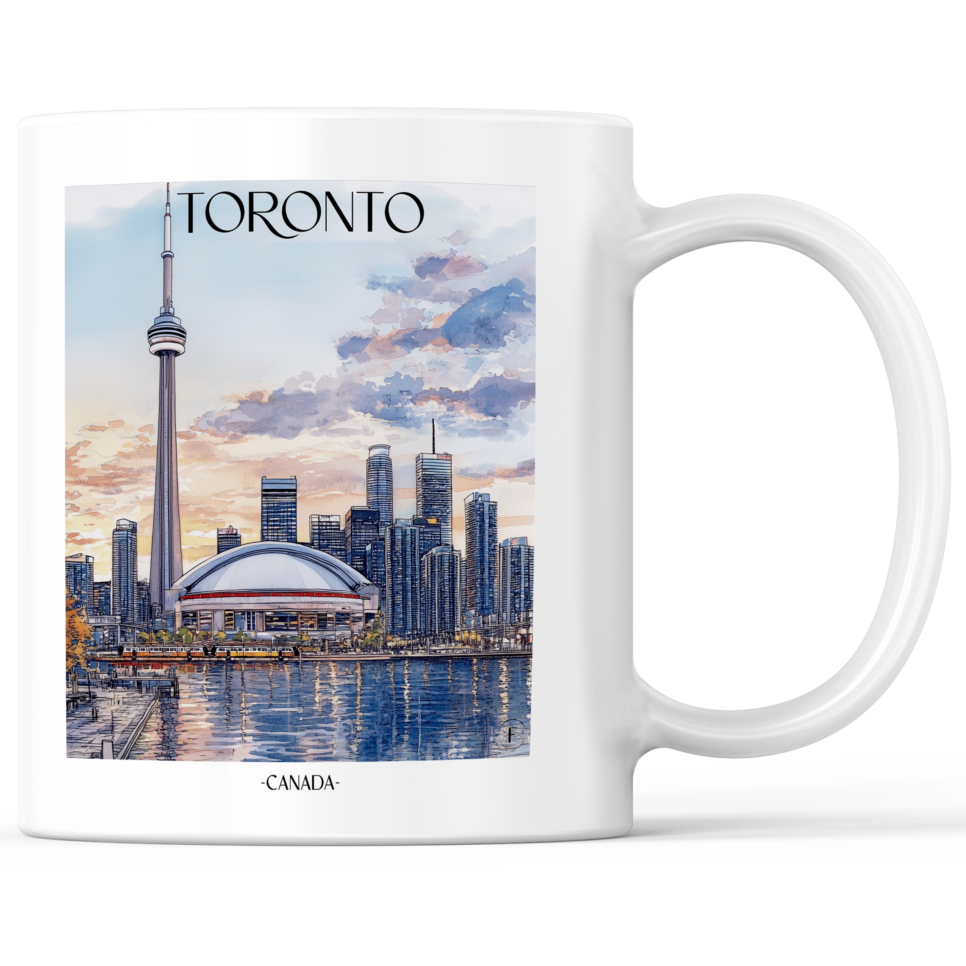 Toronto - Kanada Becher - Kaffeetasse im Aquarell Stil - favplace